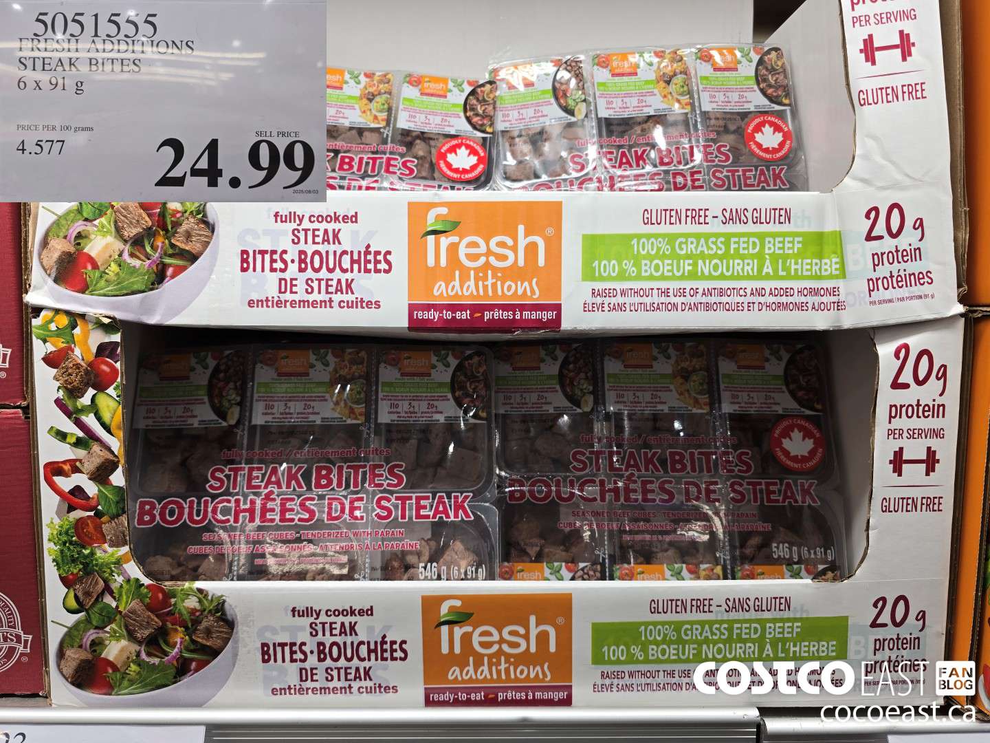 5051555 FRESH ADDITIONS STEAK BITES 6 X 91 G $24.99