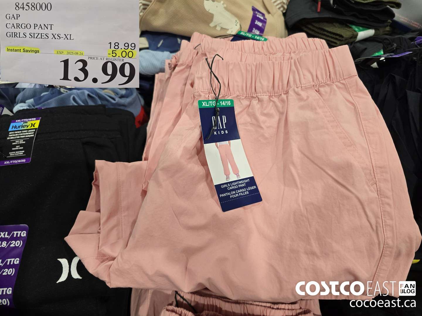 8458000 GAP CARGO PANT GIRLS SIZES XS-XL ($5.00 INSTANT SAVINGS EXPIRES ON 2025-08-24) $13.99