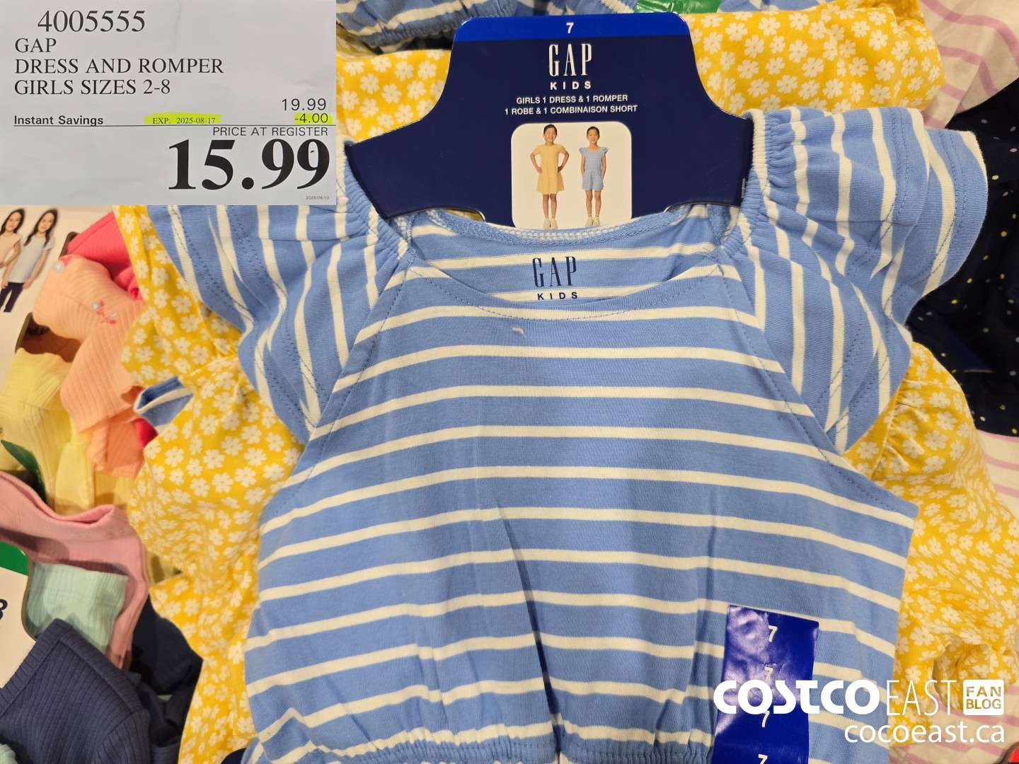 4005555 GAP DRESS AND ROMPER GIRLS SIZES 2-8 ($4.00 INSTANT SAVINGS EXPIRES ON 2025-08-17) $15.99