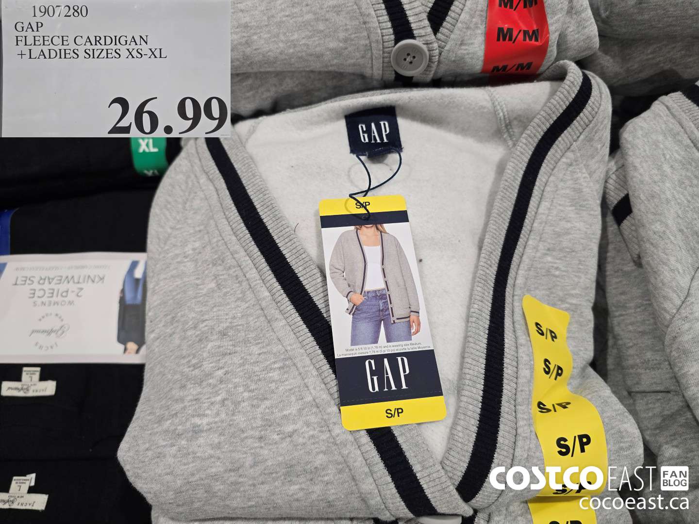 1907280 GAP FLEECE CARDIGAN +LADIES SIZES XS-XL $26.99