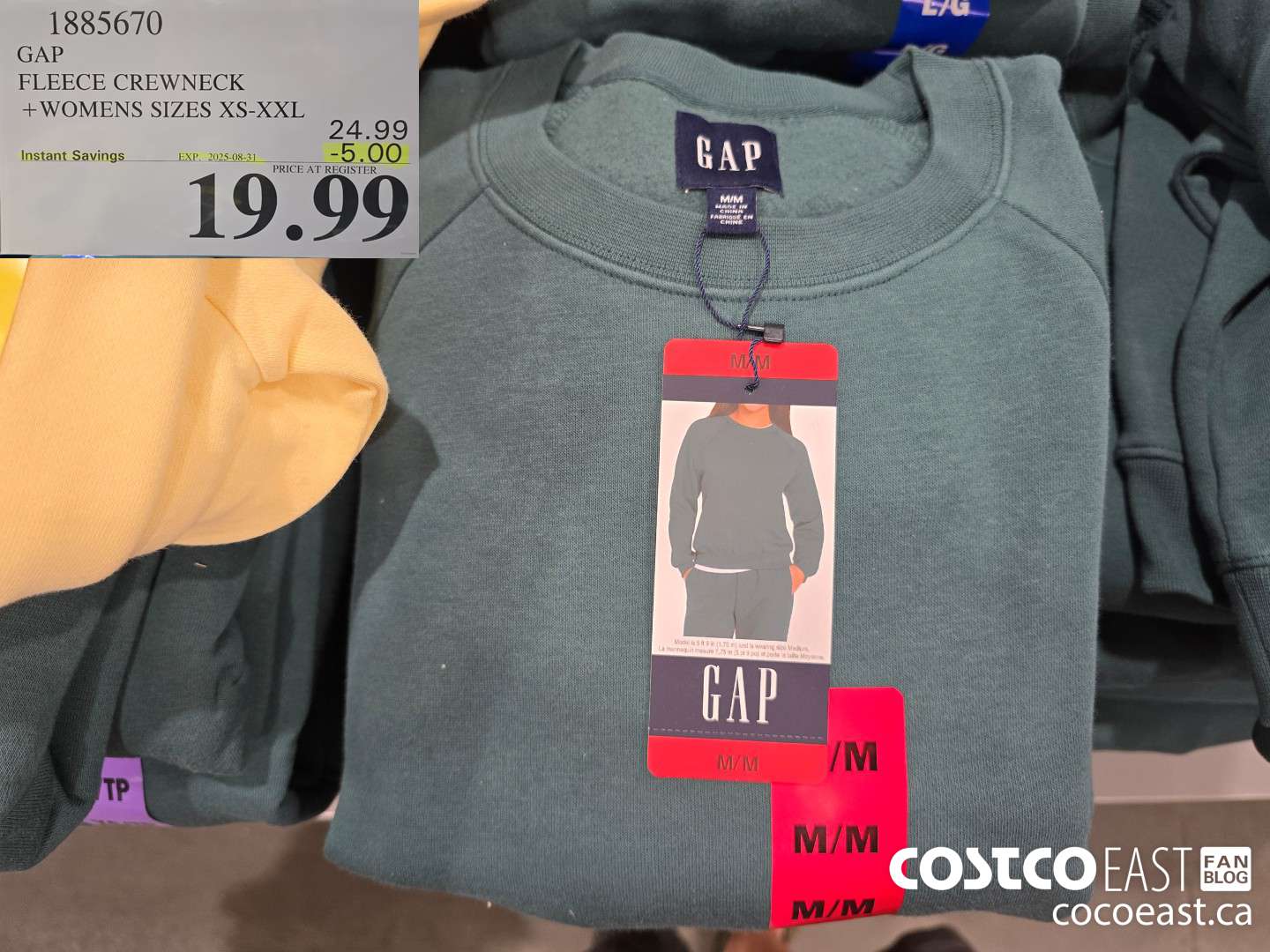 1885670 GAP FLEECE CREWNECK +WOMENS SIZES XS-XXL ($5.00 INSTANT SAVINGS EXPIRES ON 2025-08-31) $19.99