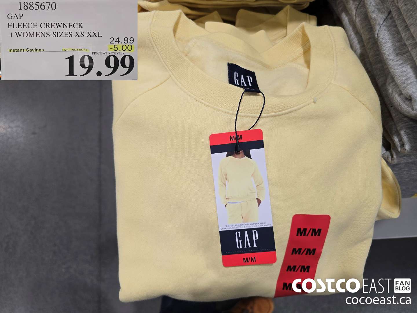 1885670 GAP FLEECE CREWNECK +WOMENS SIZES XS-XXL ($5.00 INSTANT SAVINGS EXPIRES ON 2025-08-31) $19.99