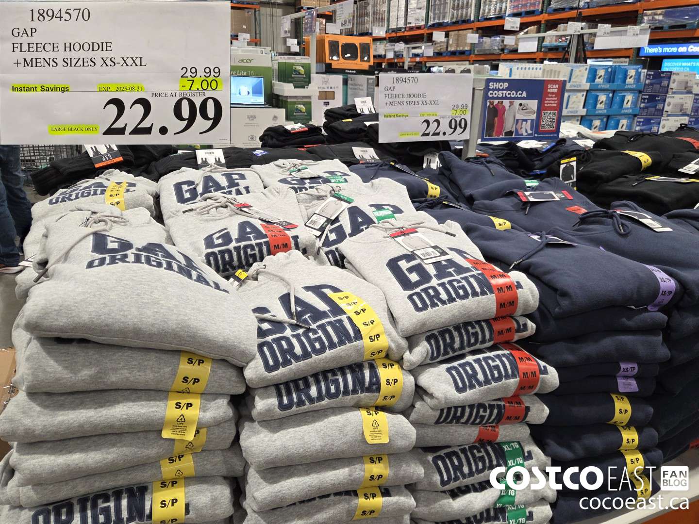 1894570 GAP FLEECE HOODIE +MENS SIZES XS-XXL ($7.00 INSTANT SAVINGS EXPIRES ON 2025-08-31) $22.99