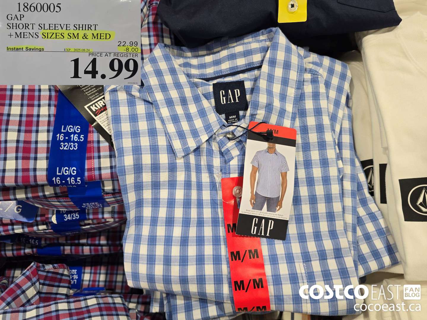 1860005 GAP SHORT SLEEVE SHIRT +MENS SIZES SM & MED ($8.00 INSTANT SAVINGS EXPIRES ON 2025-08-24) $14.99