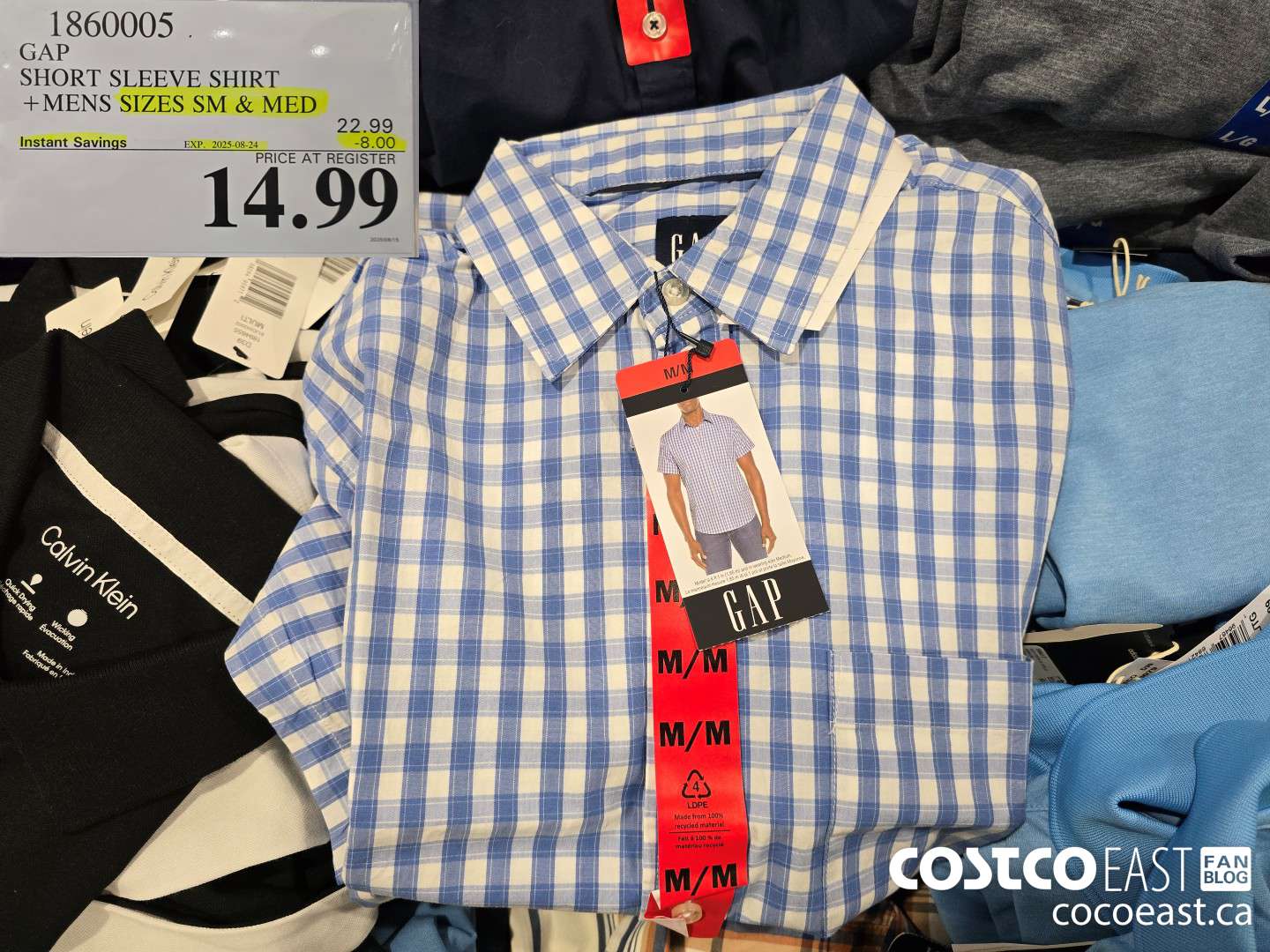 1860005 GAP SHORT SLEEVE SHIRT +MENS SIZES SM & MED ($8.00 INSTANT SAVINGS EXPIRES ON 2025-08-24) $14.99