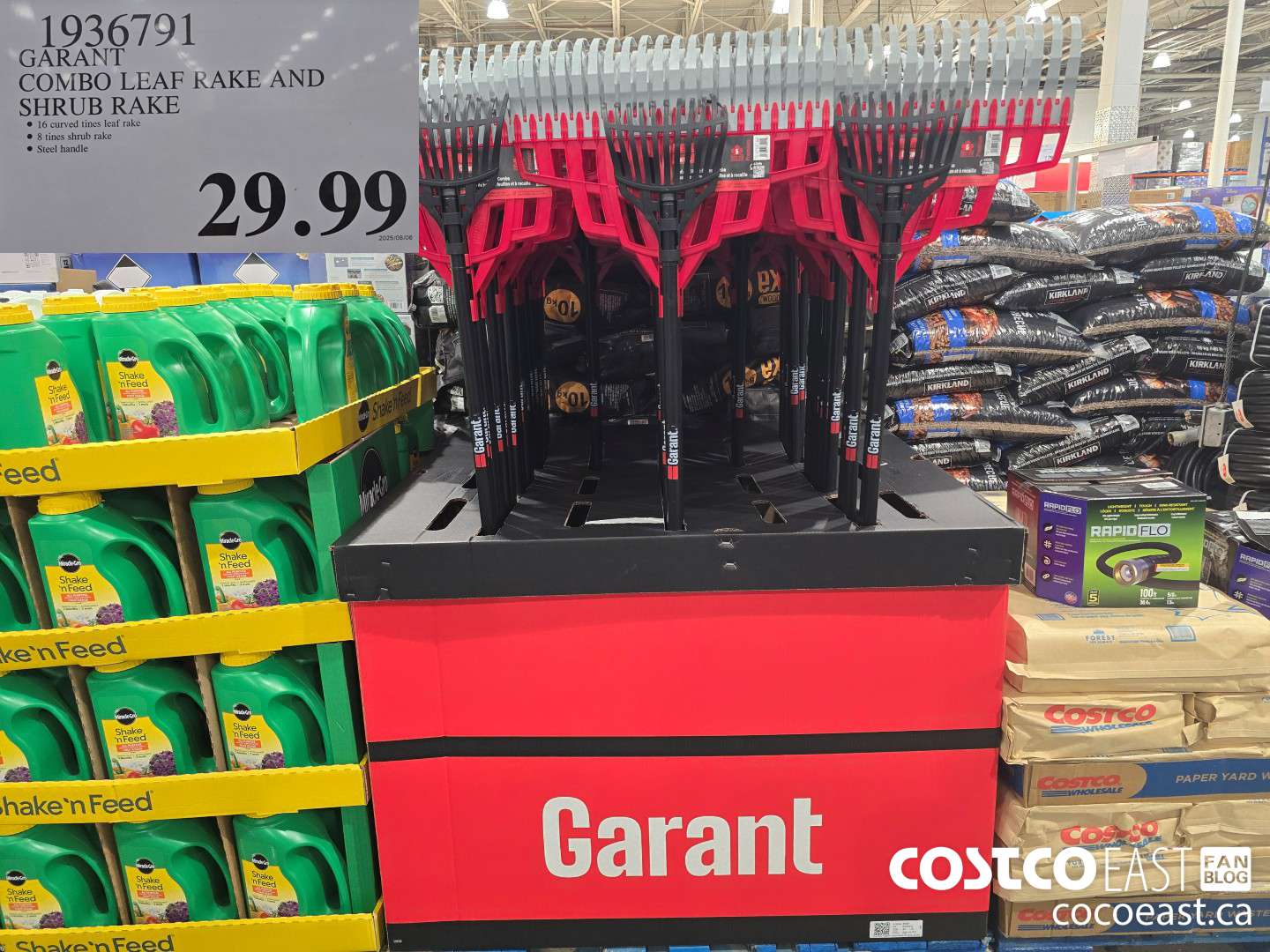 1936791 GARA COMBO LEAF RAKE AND SHRUB RAKE $29.99