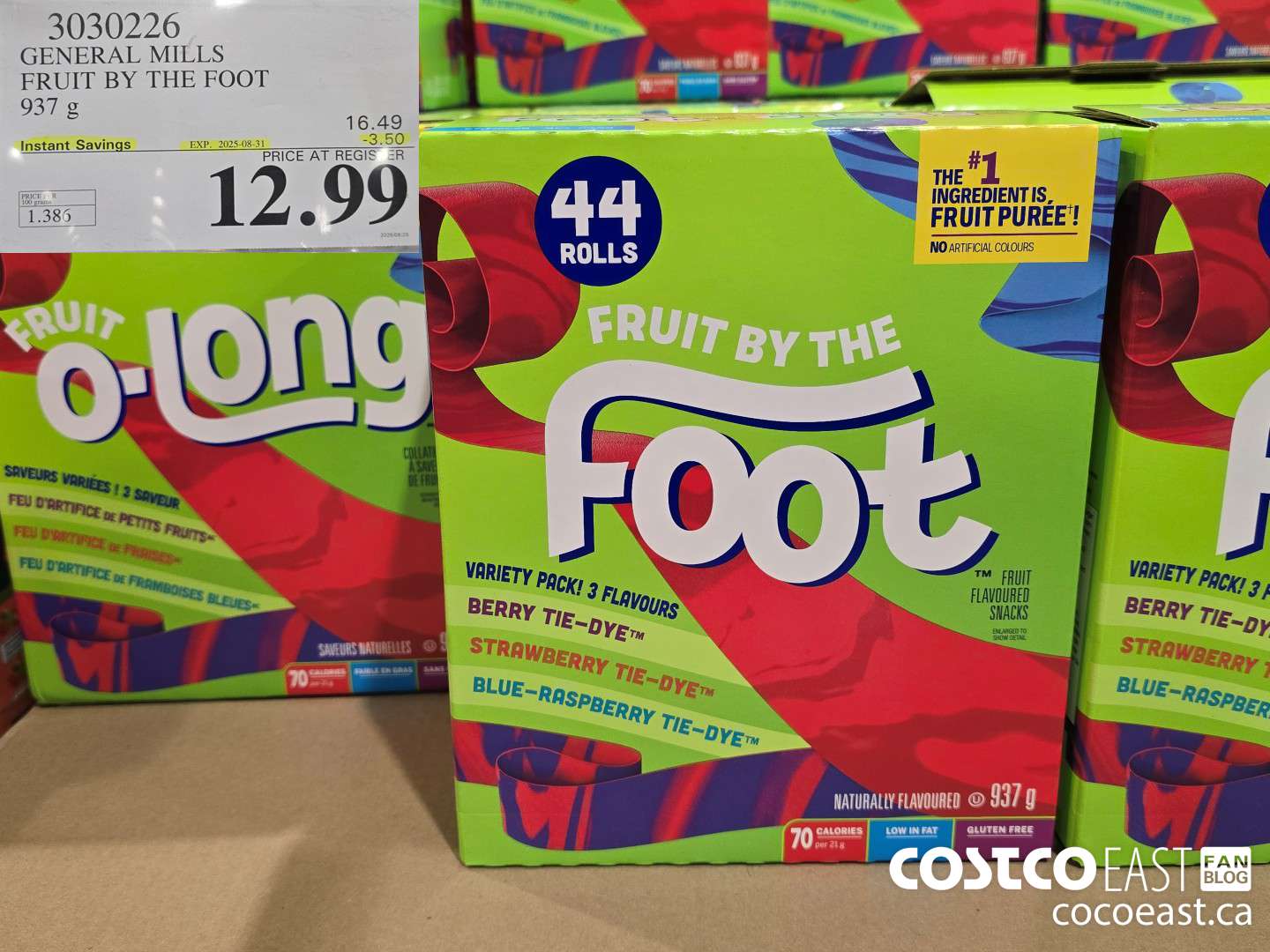 3030226 GENERAL MILLS FRUIT BY THE FOOT 937 G ($3.50 INSTANT SAVINGS EXPIRES ON 2025-08-31) $12.99