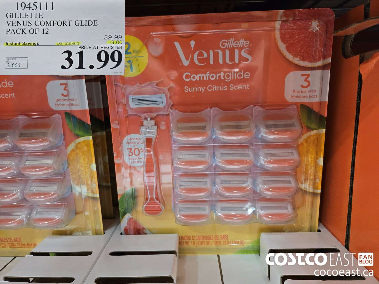 1945111 GILLETTE VENUS COMFORT GLIDE PACK OF 12 ($8.00 INSTANT SAVINGS EXPIRES ON 2025-08-03) $31.99