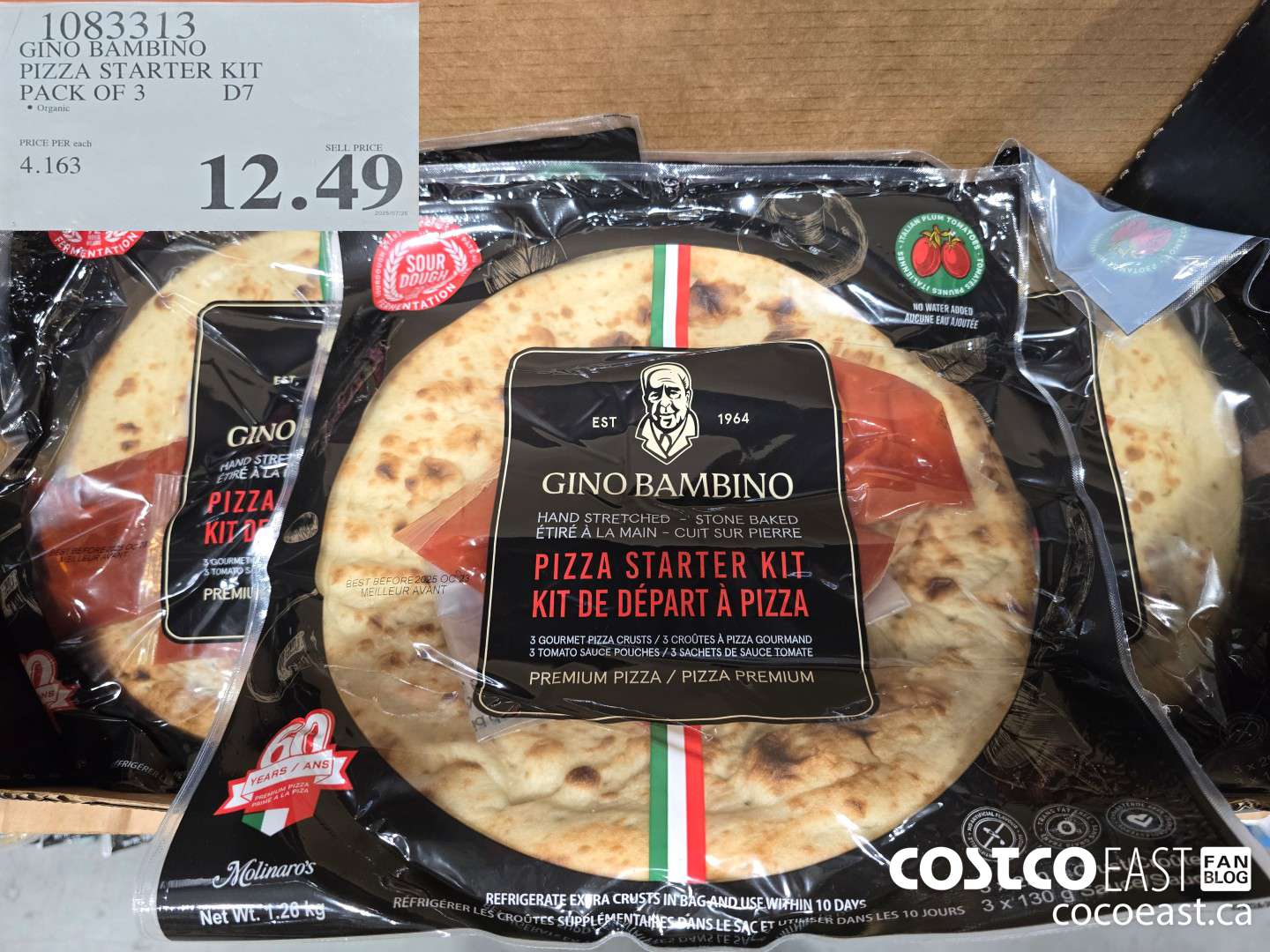 1083313 GINO BAMBINO PIZZA STARTER KIT PACK OF 3 $12.49