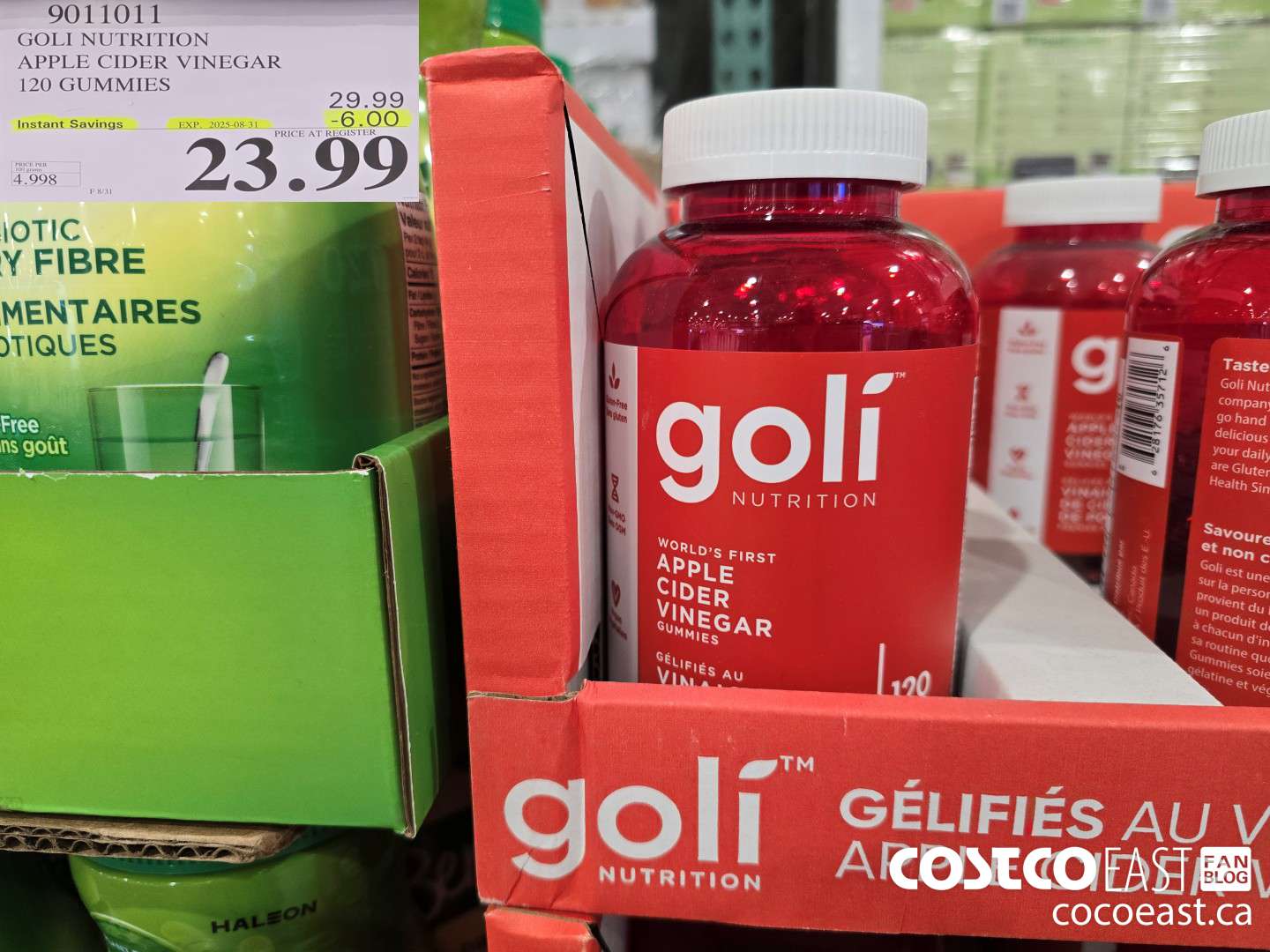 9011011 GOLI NUTRITION APPLE CIDER VINEGAR 120 GUMMIES ($6.00 INSTANT SAVINGS EXPIRES ON 2025-08-31) $23.99