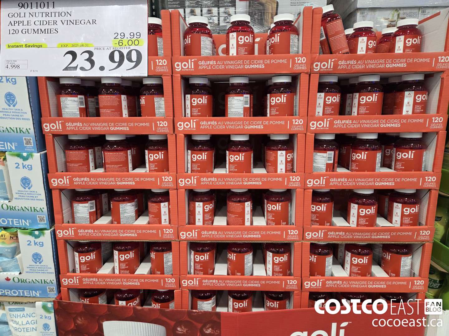 9011011 GOLI NUTRITION APPLE CIDER VINEGAR 120 GUMMIES ($6.00 INSTANT SAVINGS EXPIRES ON 2025-08-31) $23.99
