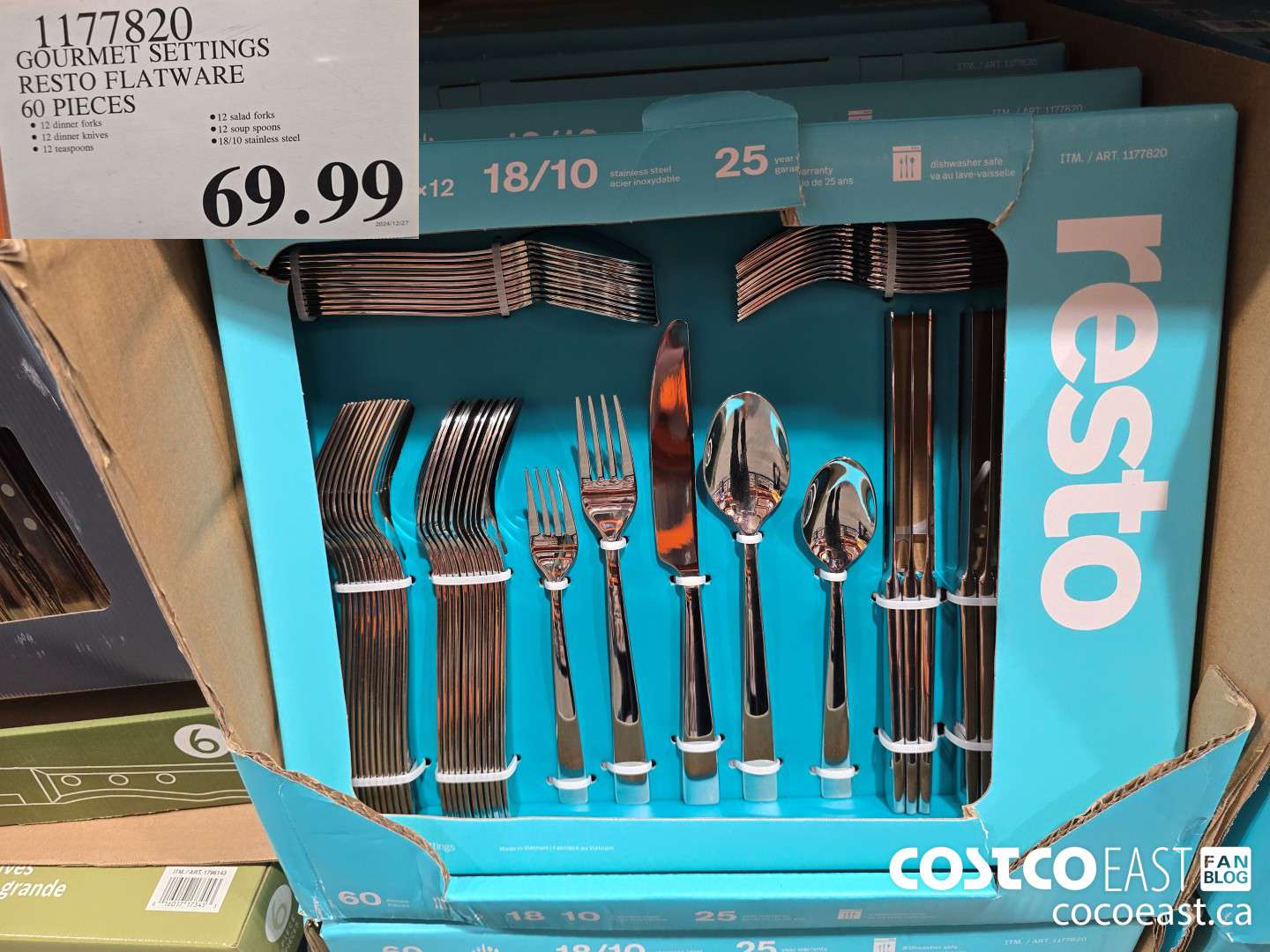 1177820 GOURMET SETTINGS RESTO FLATWARE 60 PIECES $69.99