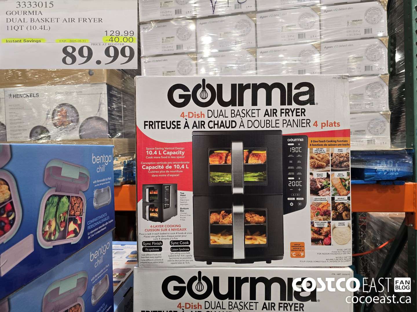 3333015 GOURMIA DOUBLE DECKER AIR FRYER 11QT (10.4L) ($40.00 INSTANT SAVINGS EXPIRES ON 2025-08-31) $89.99