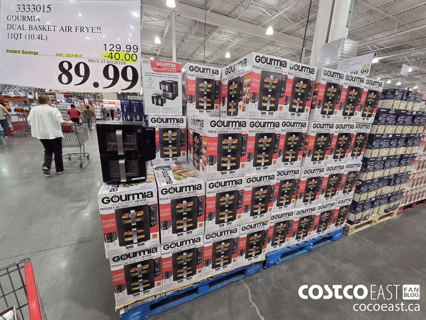 3333015 GOURMIA DOUBLE DECKER AIR FRYER 11QT (10.4L) ($40.00 INSTANT SAVINGS EXPIRES ON 2025-08-31) $89.99