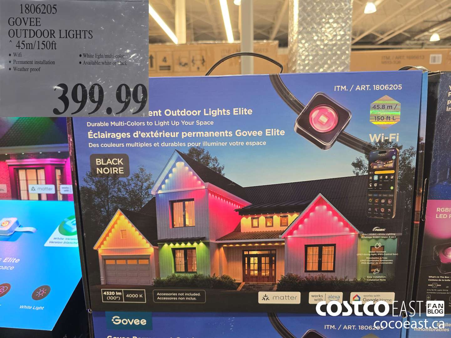 1806205 GOVEE OUTDOOR LIGHTS 45m/150ft $399.99
