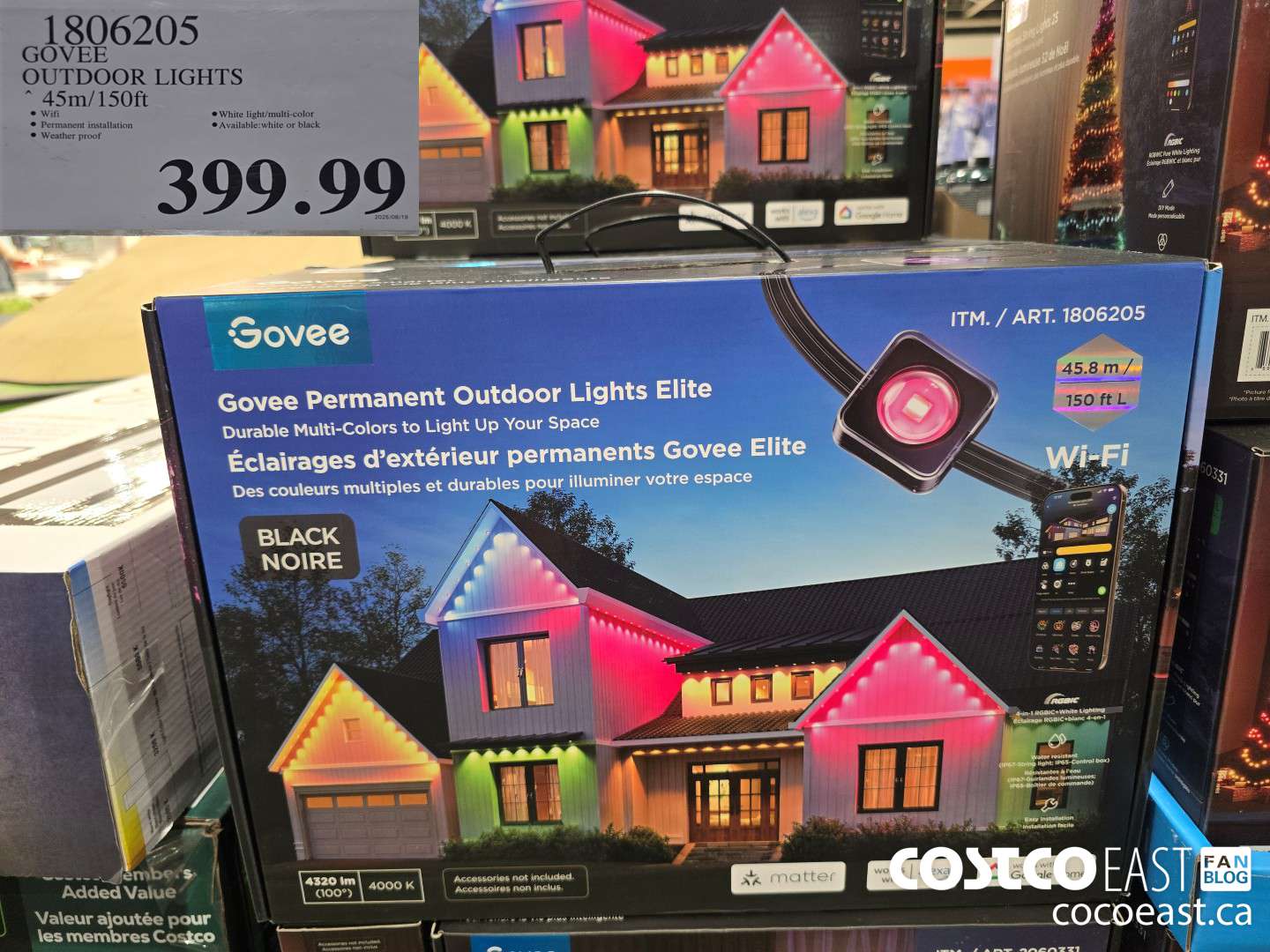 1806205 GOVEE OUTDOOR LIGHTS 45m/150ft $399.99