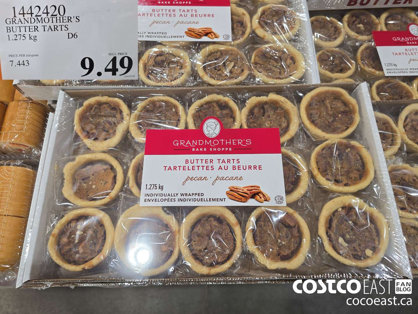 1442420 GRANDMOTHER'S BUTTER TARTS 1.275 kg $9.49