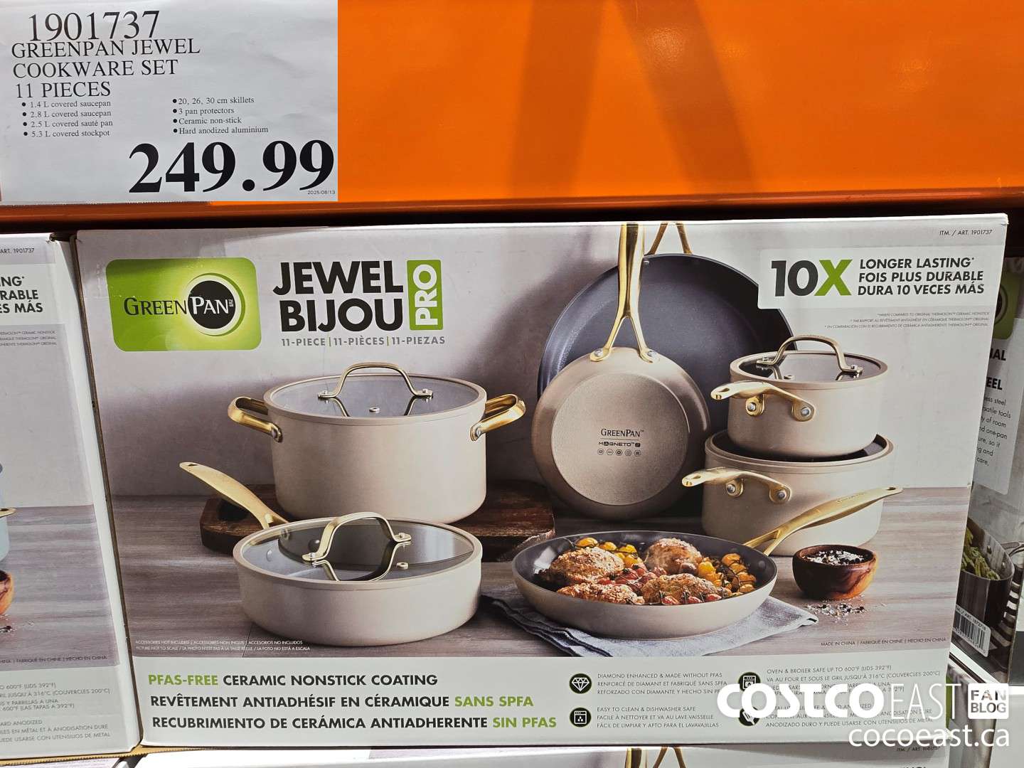 1901737 GREENPAN JEWEL COOKWARE SET 11 PIECES $249.99