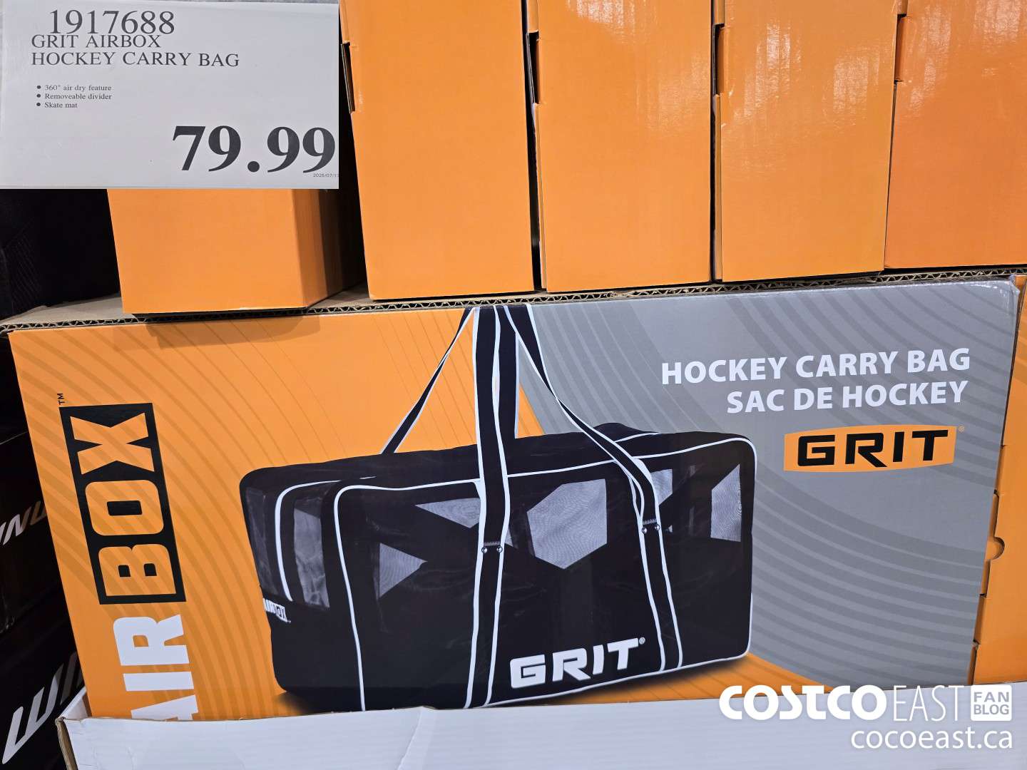 1917688 GRIT AIRBOX HOCKEY CARRY BAG $79.99