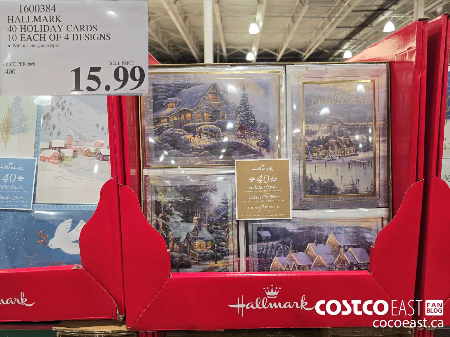 1600384 HALLMARK 40 HOLIDAY CARDS 10 EACH OF 4 DESIGNS $15.99