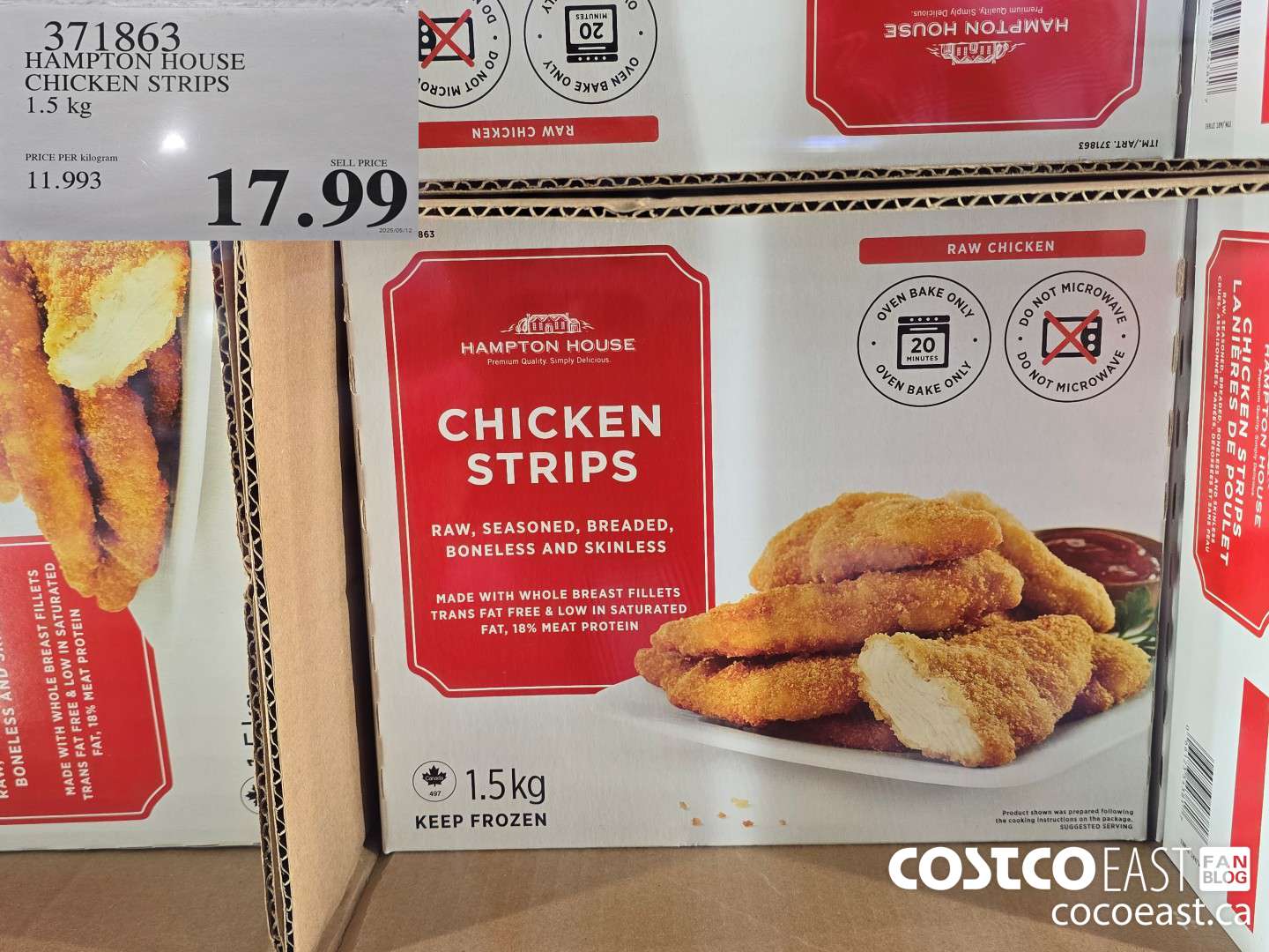 371863 HAMPTON HOUSE CHICKEN STRIPS 1.5 KG $17.99