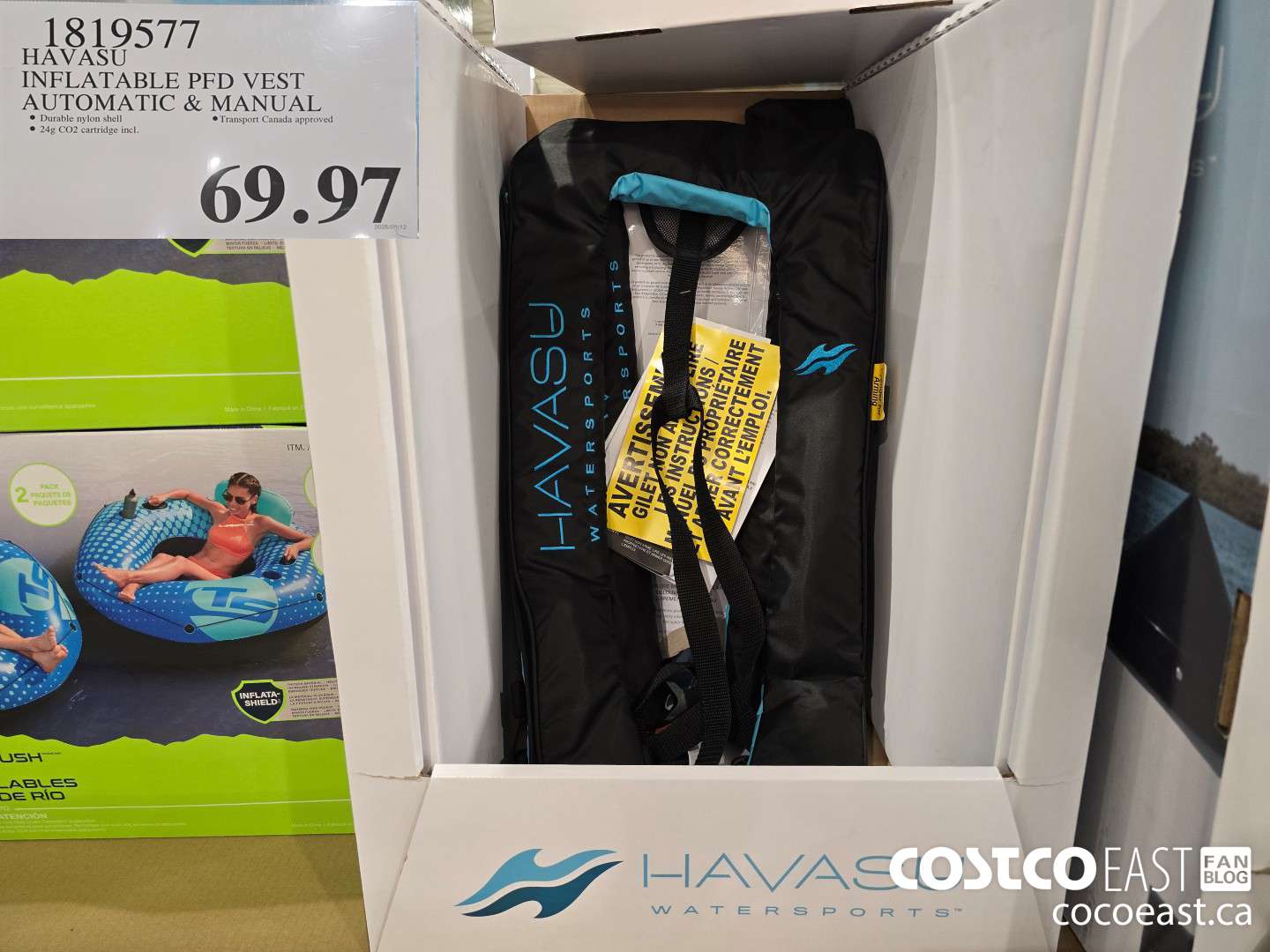 1819577 HAVASU INFLATABLE PFD VEST AUTOMATIC & MANUAL $69.97