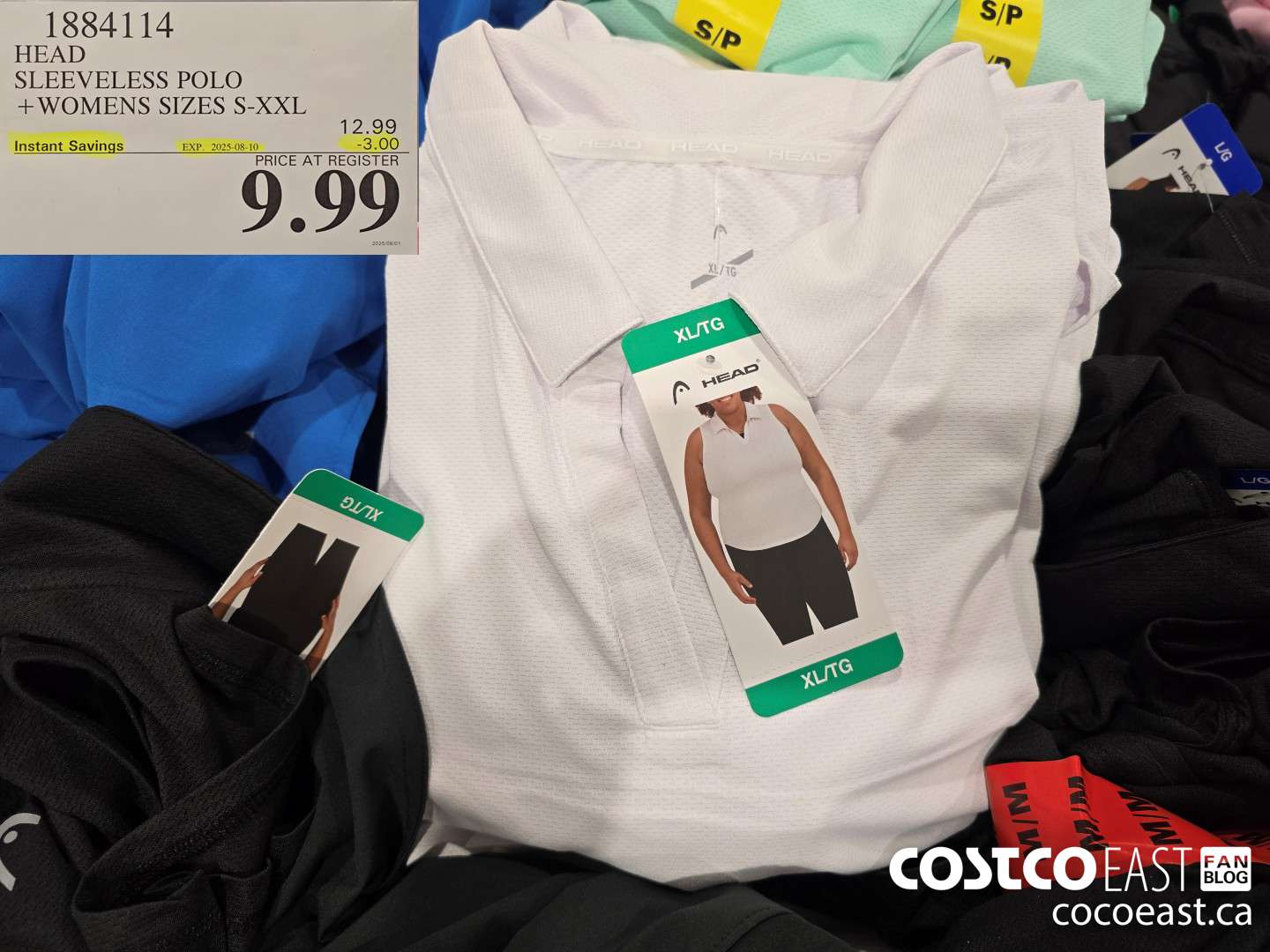 1884114 HEAD SLEEVELESS POLO +WOMENS SIZES S-XXL ($3.00 INSTANT SAVINGS EXPIRES ON 2025-08-10) $9.99