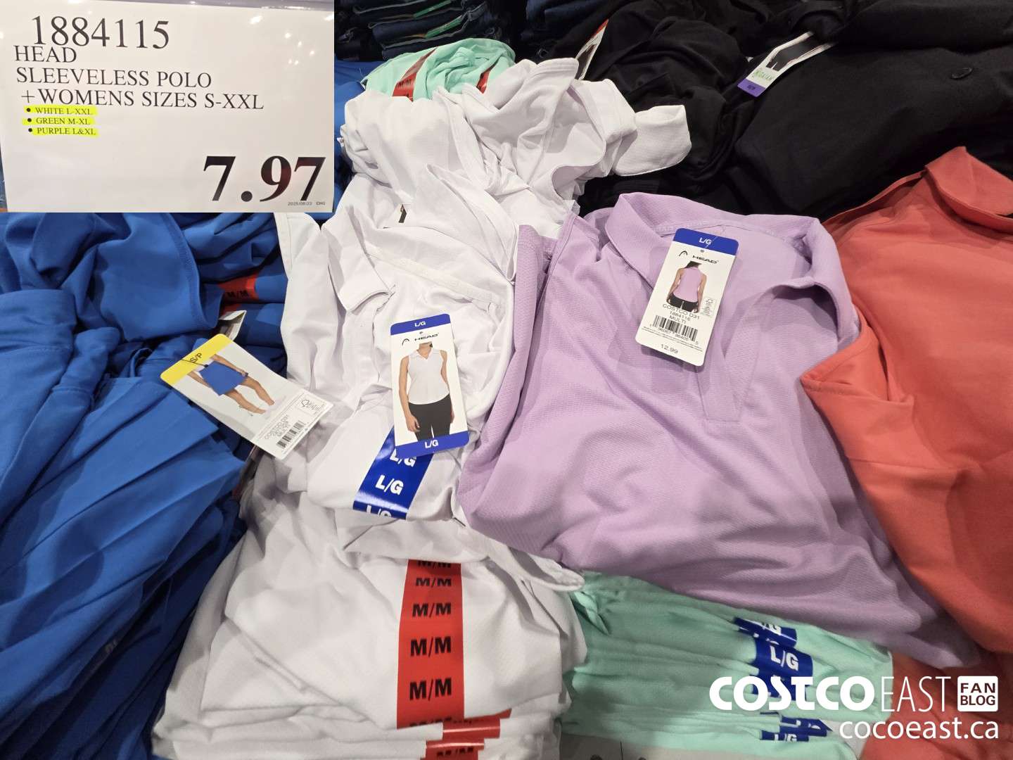 1884115 HEAD SLEEVELESS POLO WOMENS SIZES S-XXL $7.97