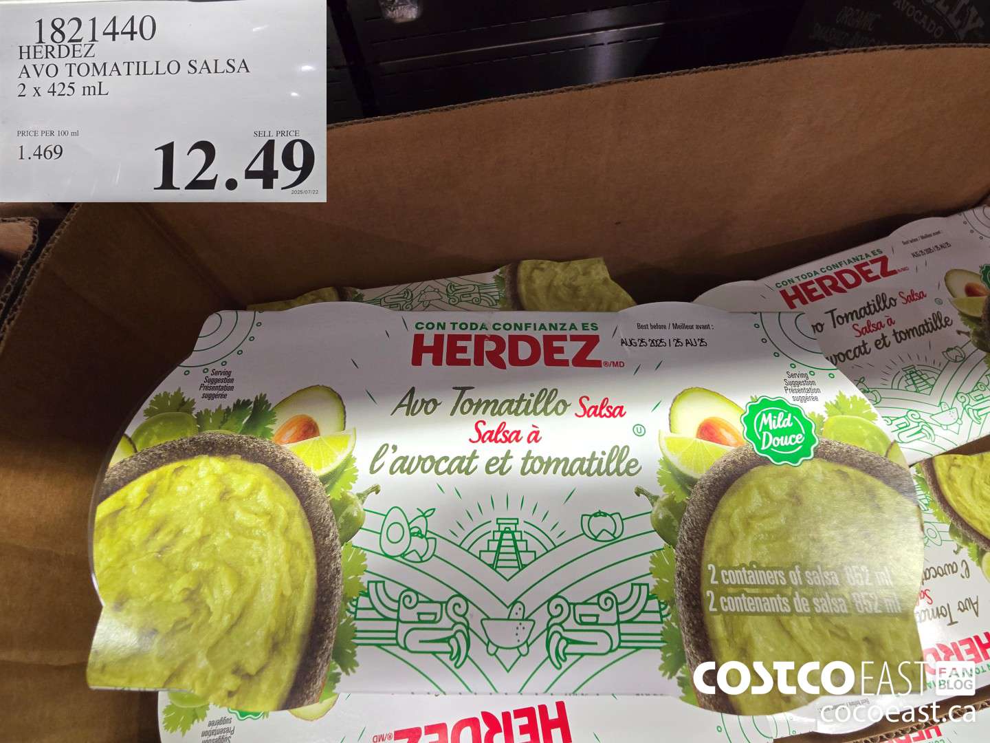 1821440 HERDEZ AVO TOMATILLO SALSA 7x 425 mL $12.49