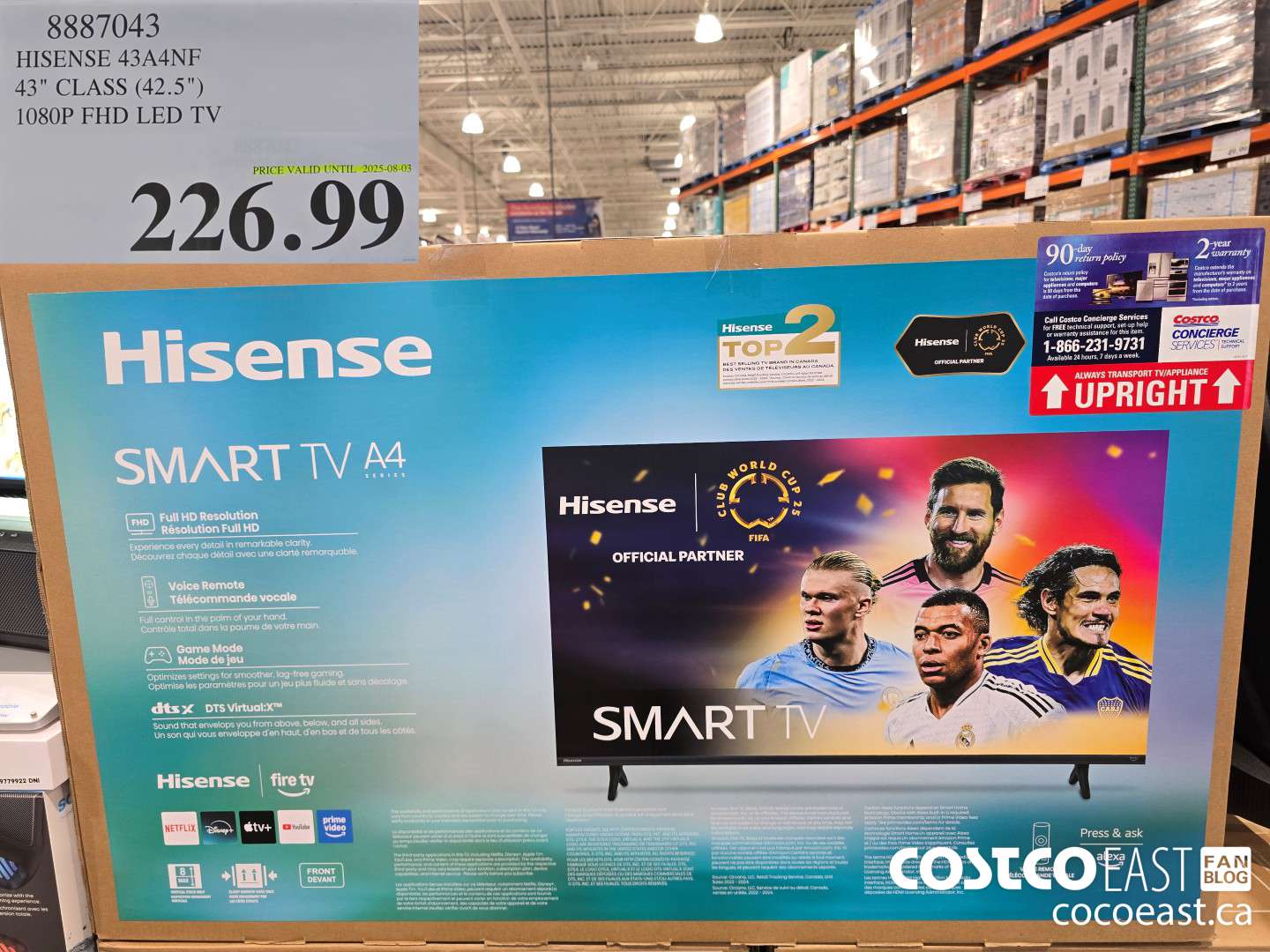 8887043 HISENSE 43A4NF 43