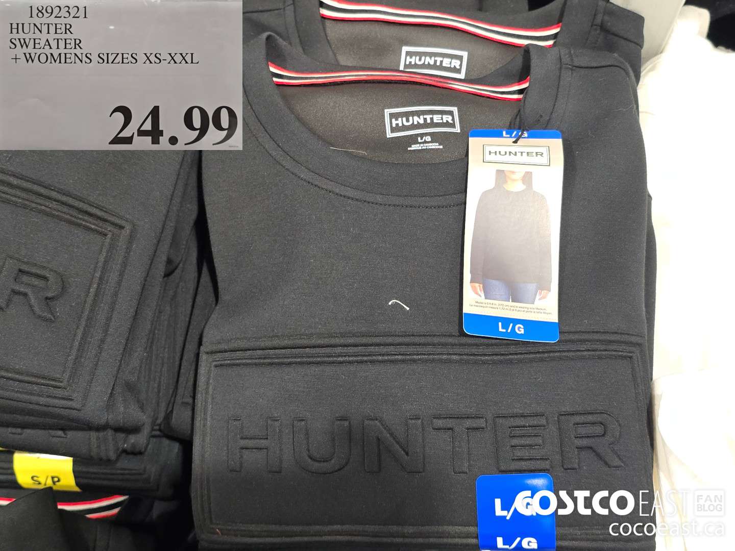 1892321 HUNTER SWEATER +WOMENS SIZES XS-XXL $24.99
