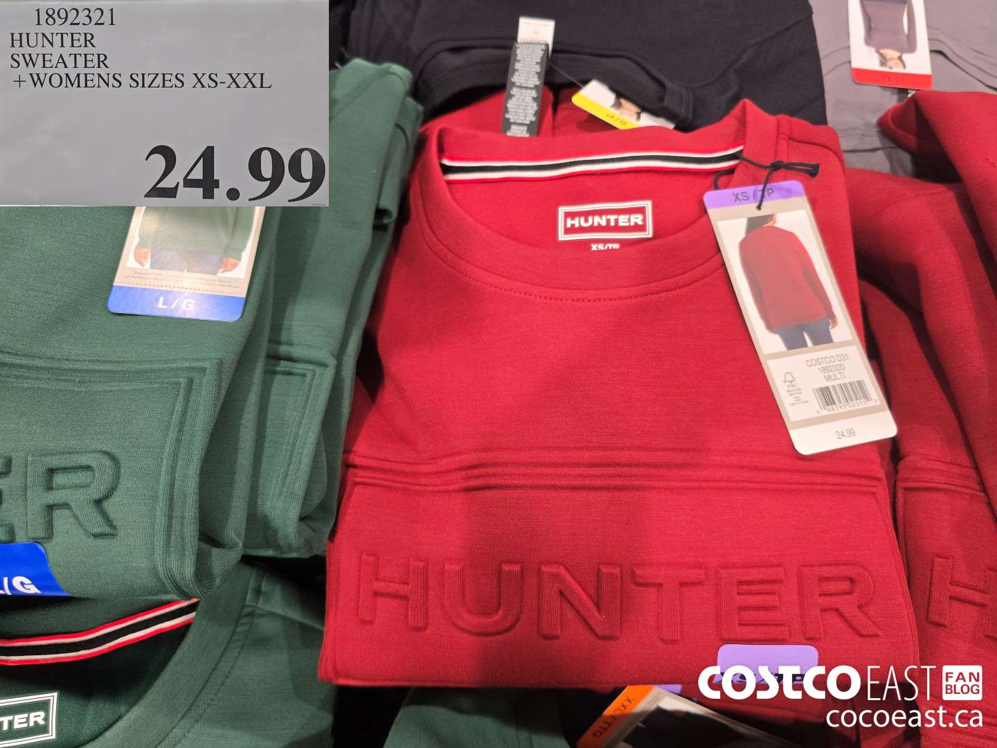 1892321 HUNTER SWEATER +WOMENS SIZES XS-XXL $24.99