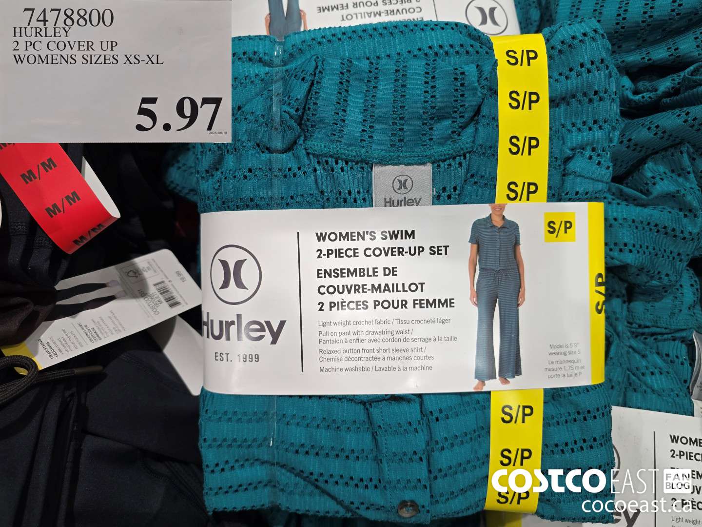 7478800 HURLEY 2 PC COVER UP WOMENS SIZES XS-XL $5.97