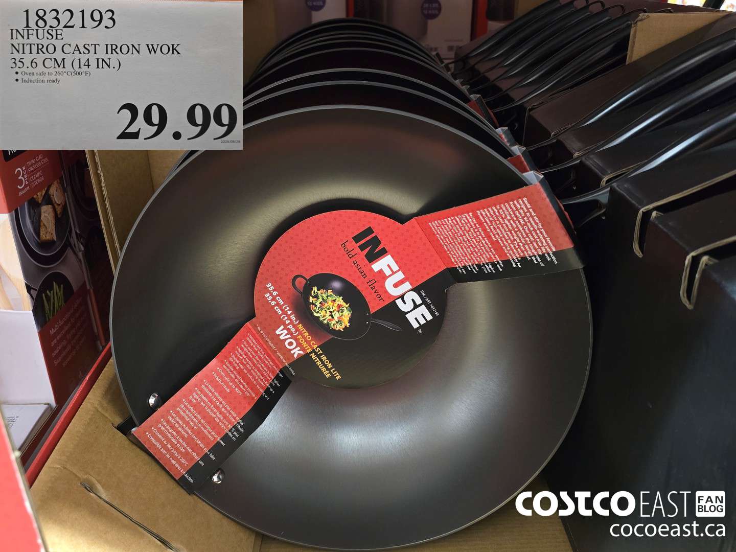1832193 INFUSE NITRO CAST IRON WOK 35.6 CM (14 IN.) $29.99