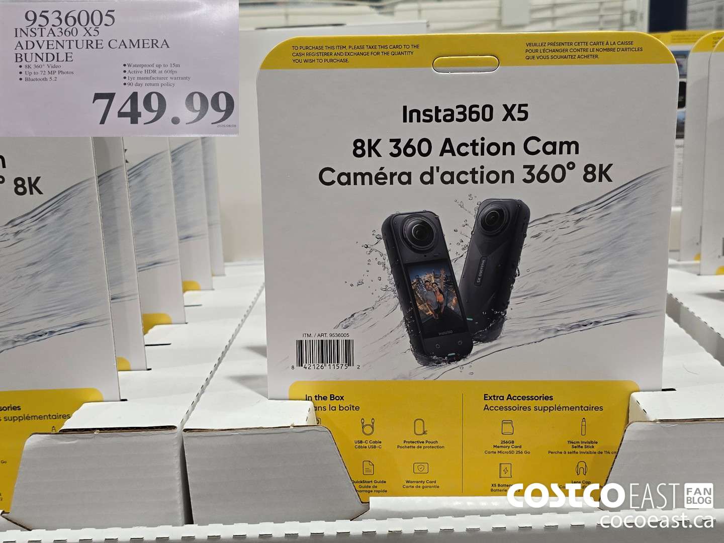 9536005 INSTA360 X5 ADVENTURE CAMERA BUNDLE $749.99