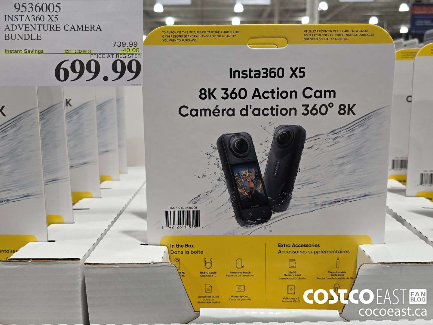 9536005 INSTA360 X5 ADVENTURE CAMERA BUNDLE ($40.00 INSTANT SAVINGS EXPIRES ON 2025-08-31) $699.99