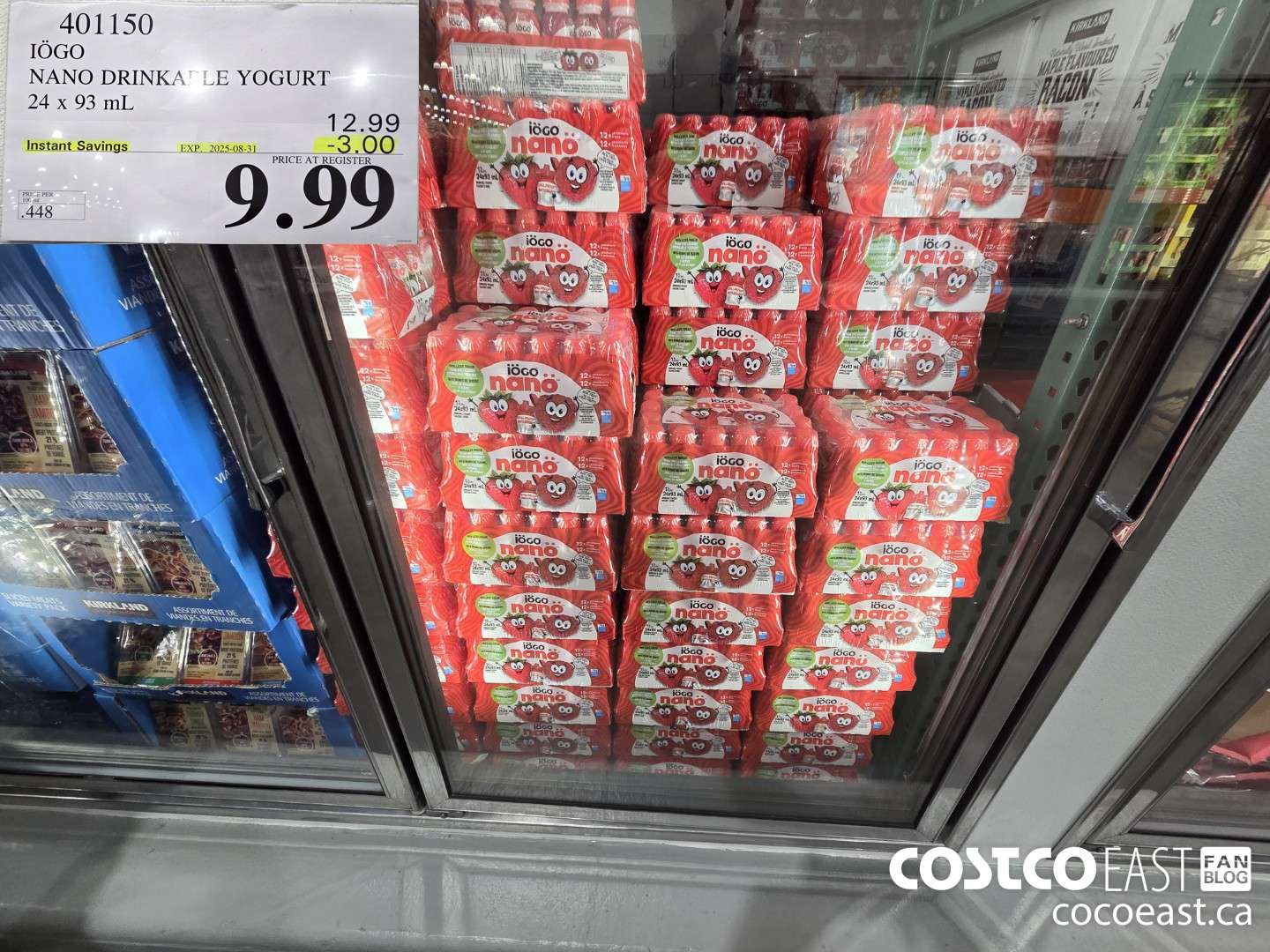 401150 IOGO NANO DRINKABLE YOGURT 24 x 93 ml ($3.00 INSTANT SAVINGS EXPIRES ON 2025-08-31) $9.99