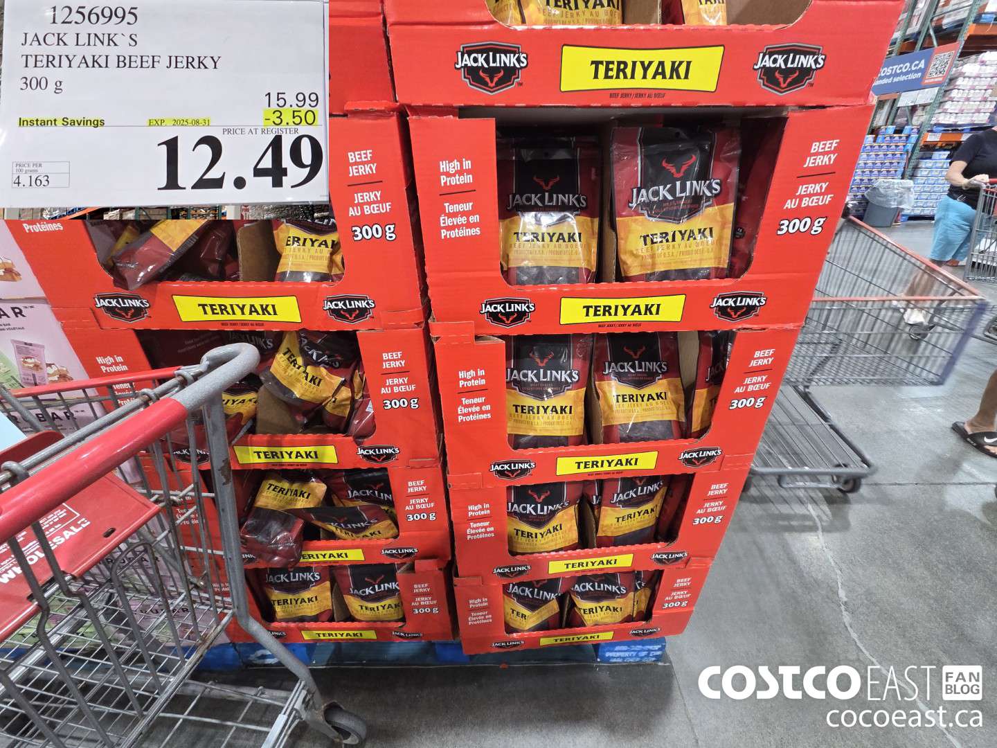1256995 JACK LINKS TERIYAKI BEEF JERKY 300G ($3.50 INSTANT SAVINGS EXPIRES ON 2025-08-31) $12.49