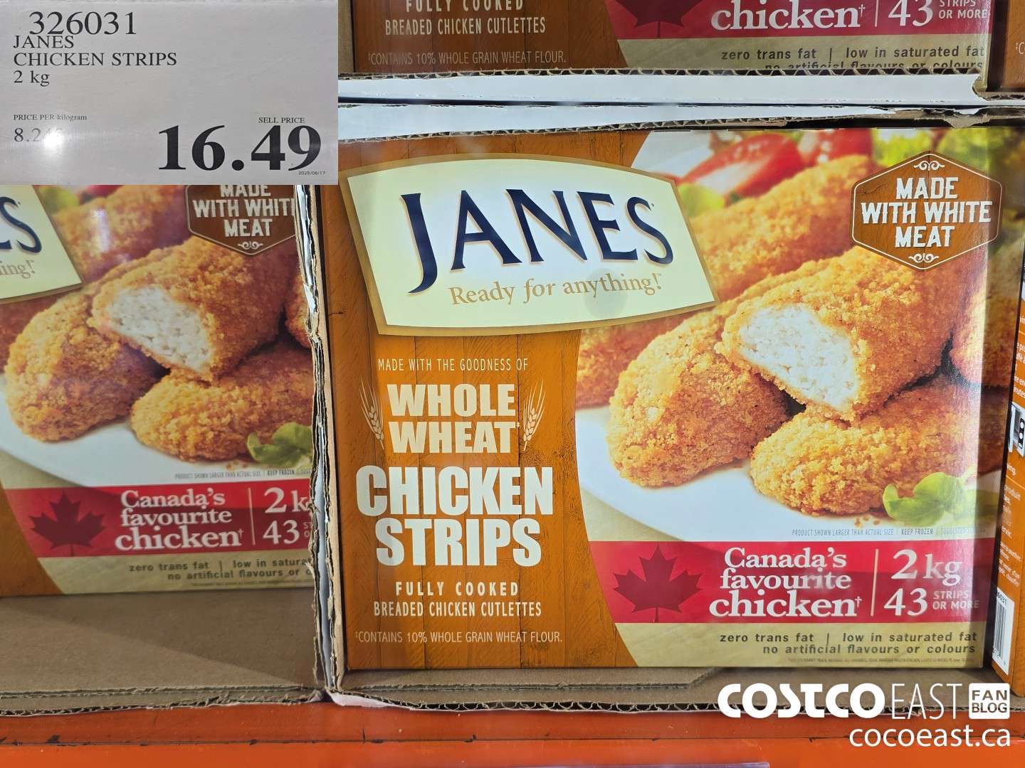 326031 JANES CHICKEN STRIPS 2 kg $16.49