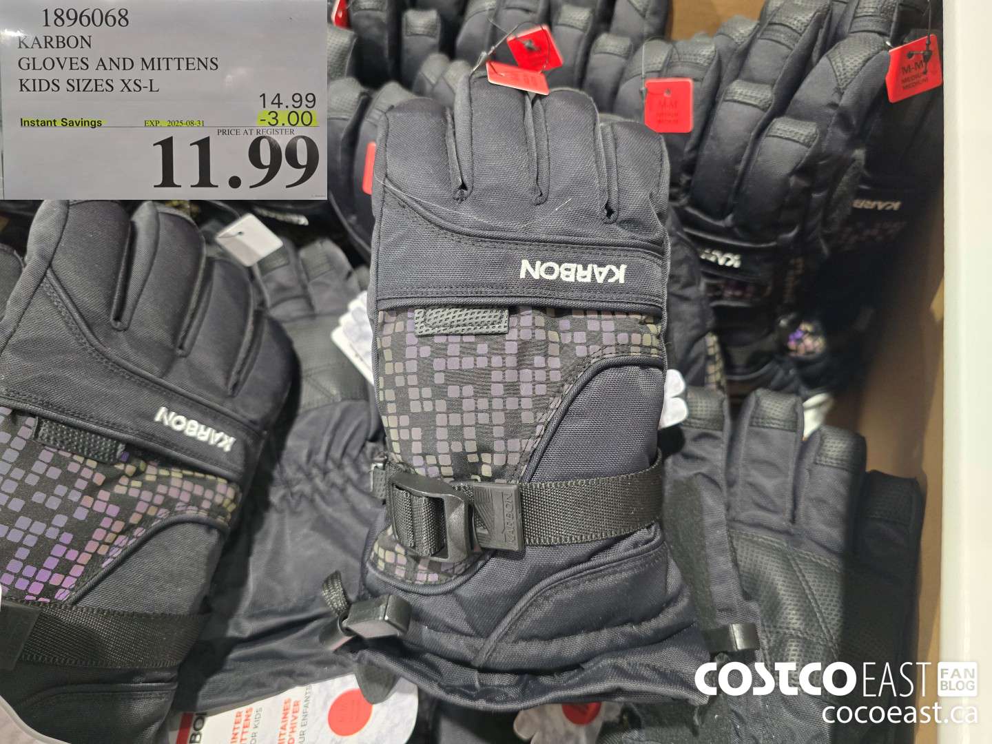 1896068 KARBON GLOVES AND MITTENS KIDS SIZES XS-L ($3.00 INSTANT SAVINGS EXPIRES ON 2025-08-31) $11.99