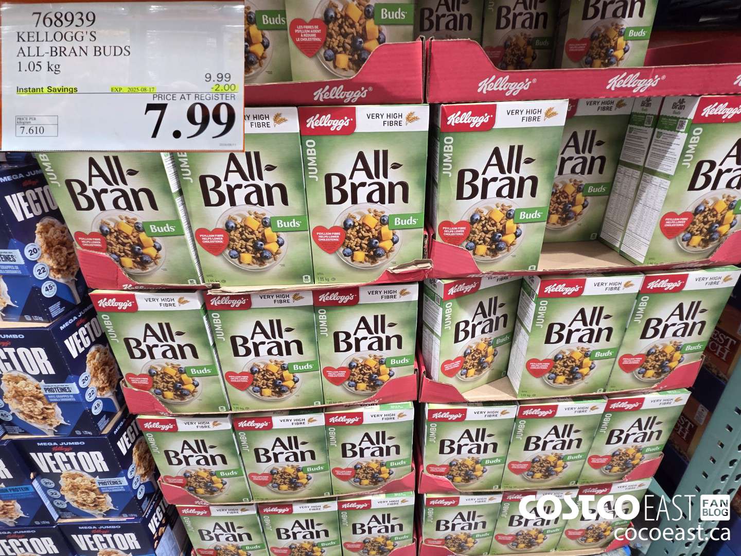 768939 KELLOGG'S ALL-BRAN BUDS 1.05 kg ($2.00 INSTANT SAVINGS EXPIRES ON 2025-08-17) $7.99