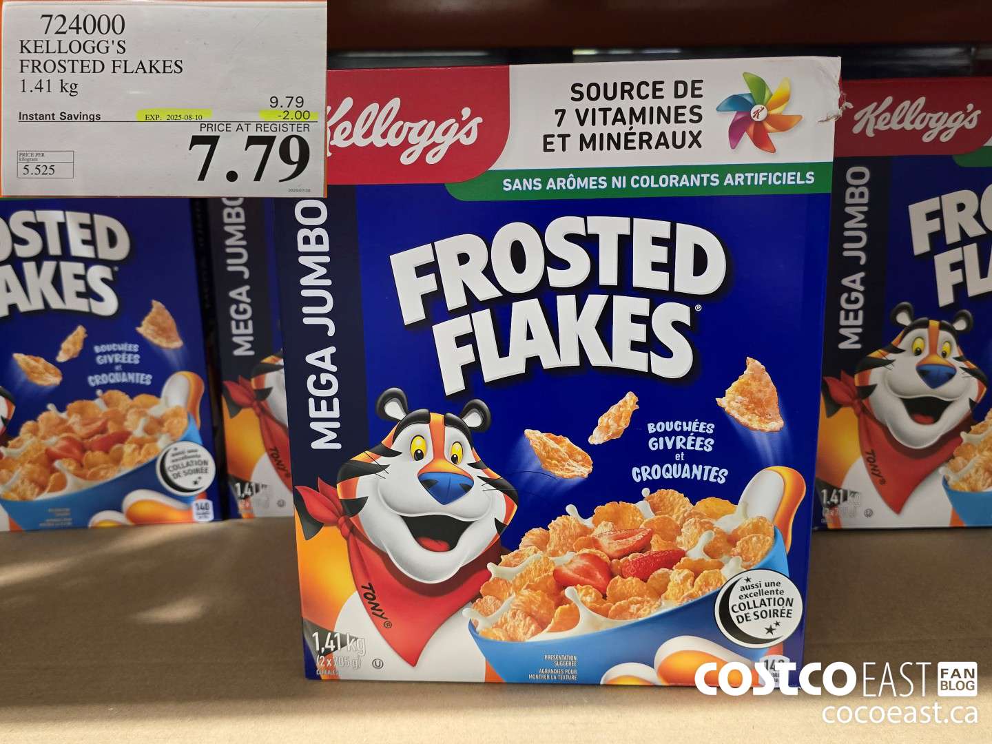 724000 KELLOGG'S FROSTED FLAKES 1.41 kg ($2.00 INSTANT SAVINGS EXPIRES ON 2025-08-10) $7.79