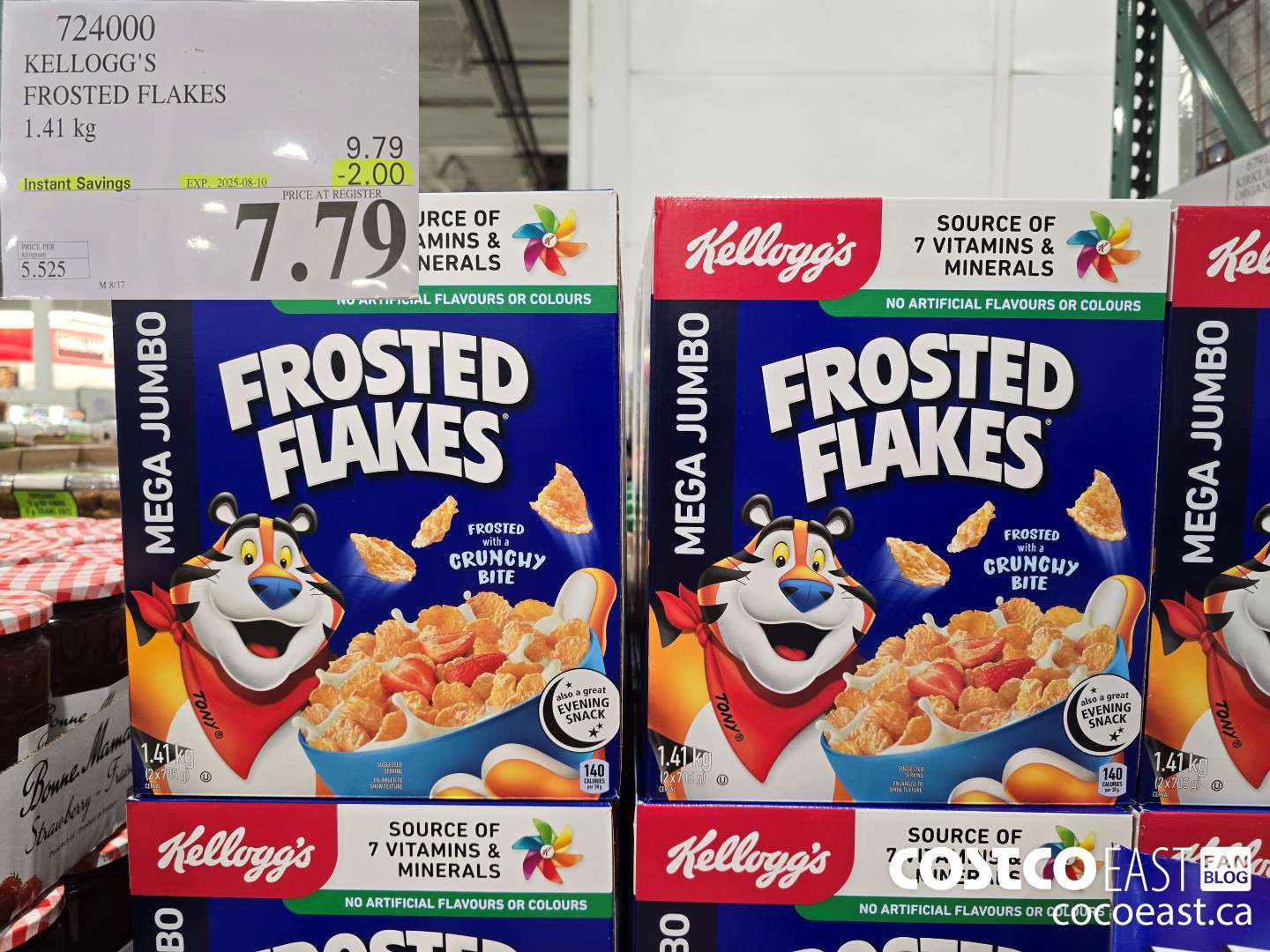 724000 KELLOGG'S FROSTED FLAKES 1.41 kg ($2.00 INSTANT SAVINGS EXPIRES ON 2025-08-10) $7.79