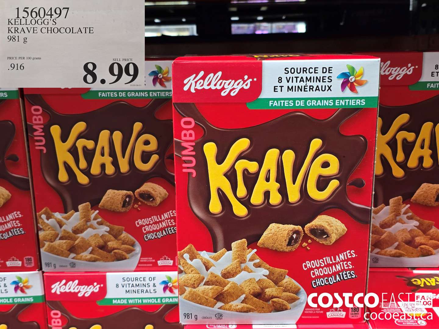 1560497 KELLOGG'S KRAVE CHOCOLATE 981 g $8.99