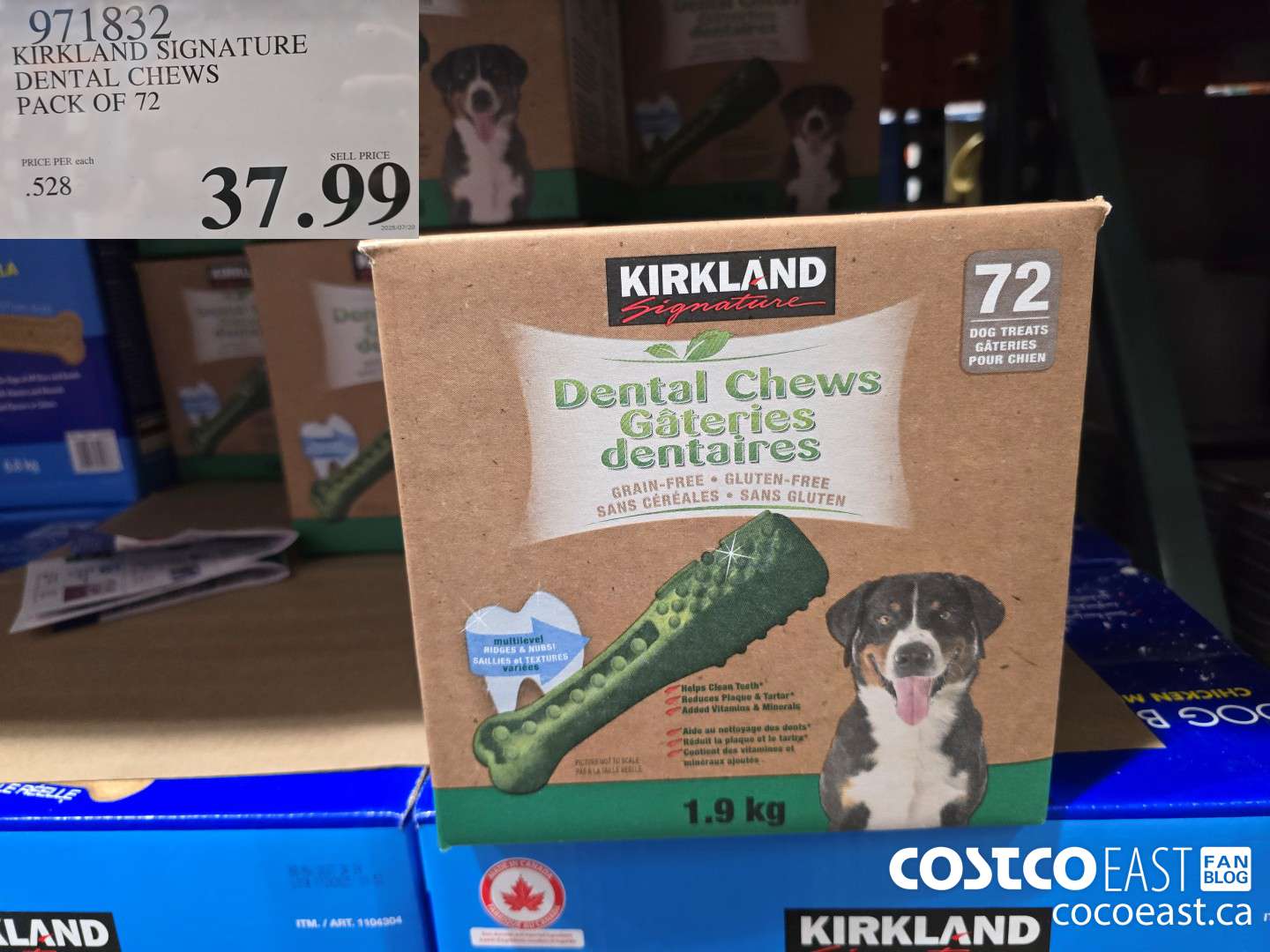 971832 KIRKLAND SIGNATURE DENTAL CHEWS BACK OF 72 $37.99