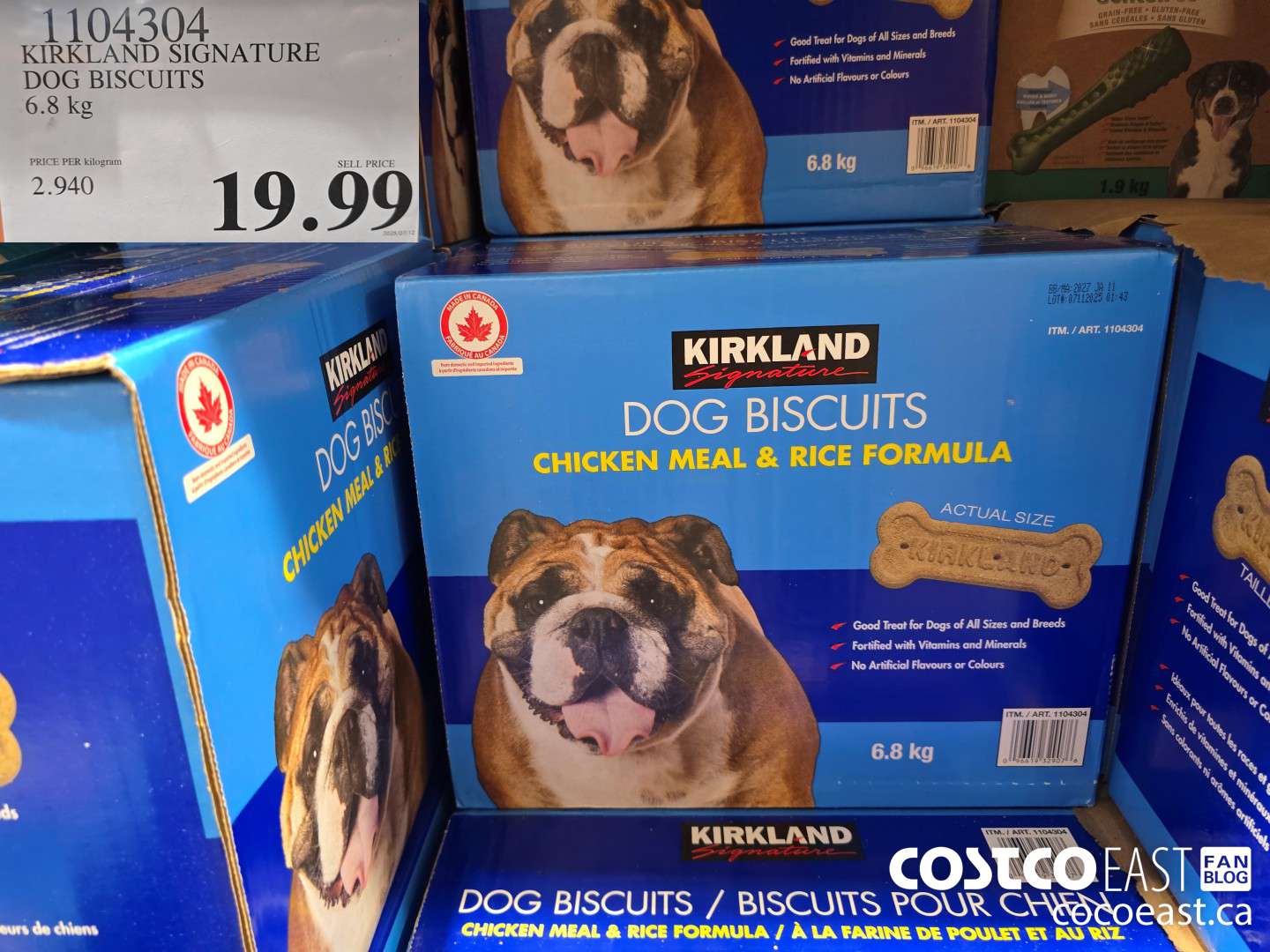 1104304 KIRKLAND SIGNATURE DOG BISCUITS 6.79 KG $19.99