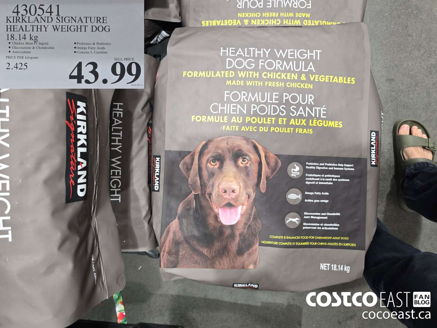 430541 KIRKLAND SIGNATURE HEALTHY WEIGHT DOG 18.14 kg $43.99