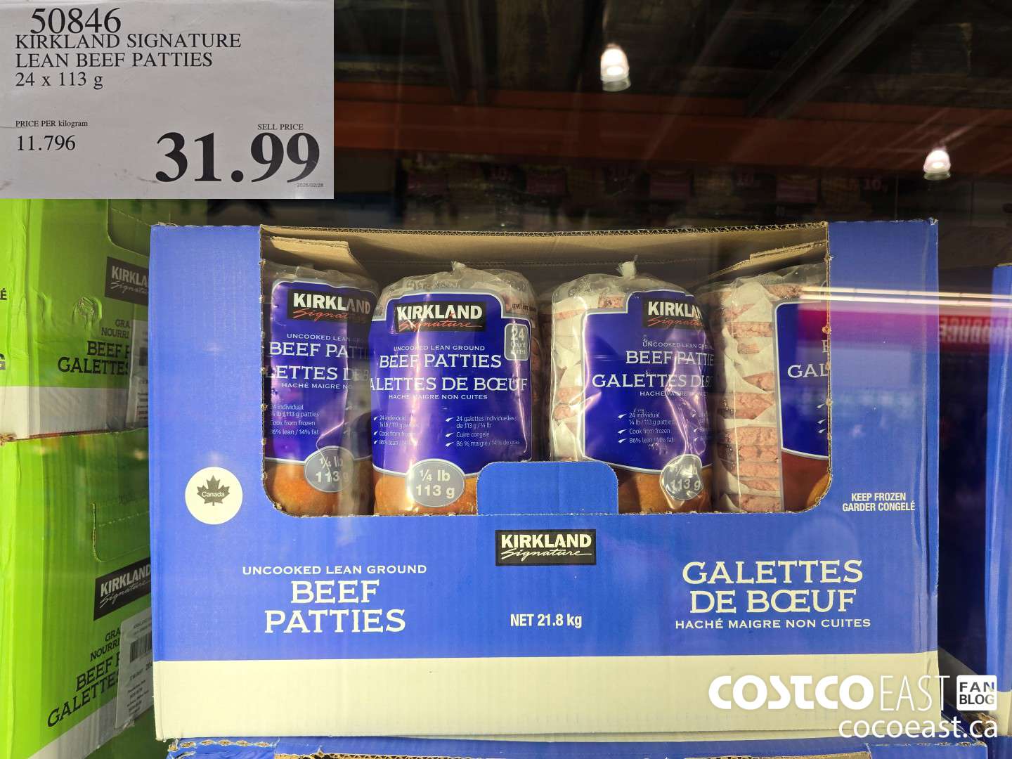 5084 KIRKLAND SIGNATURE LEAN BEEF PATTIES 24x 113g $31.99