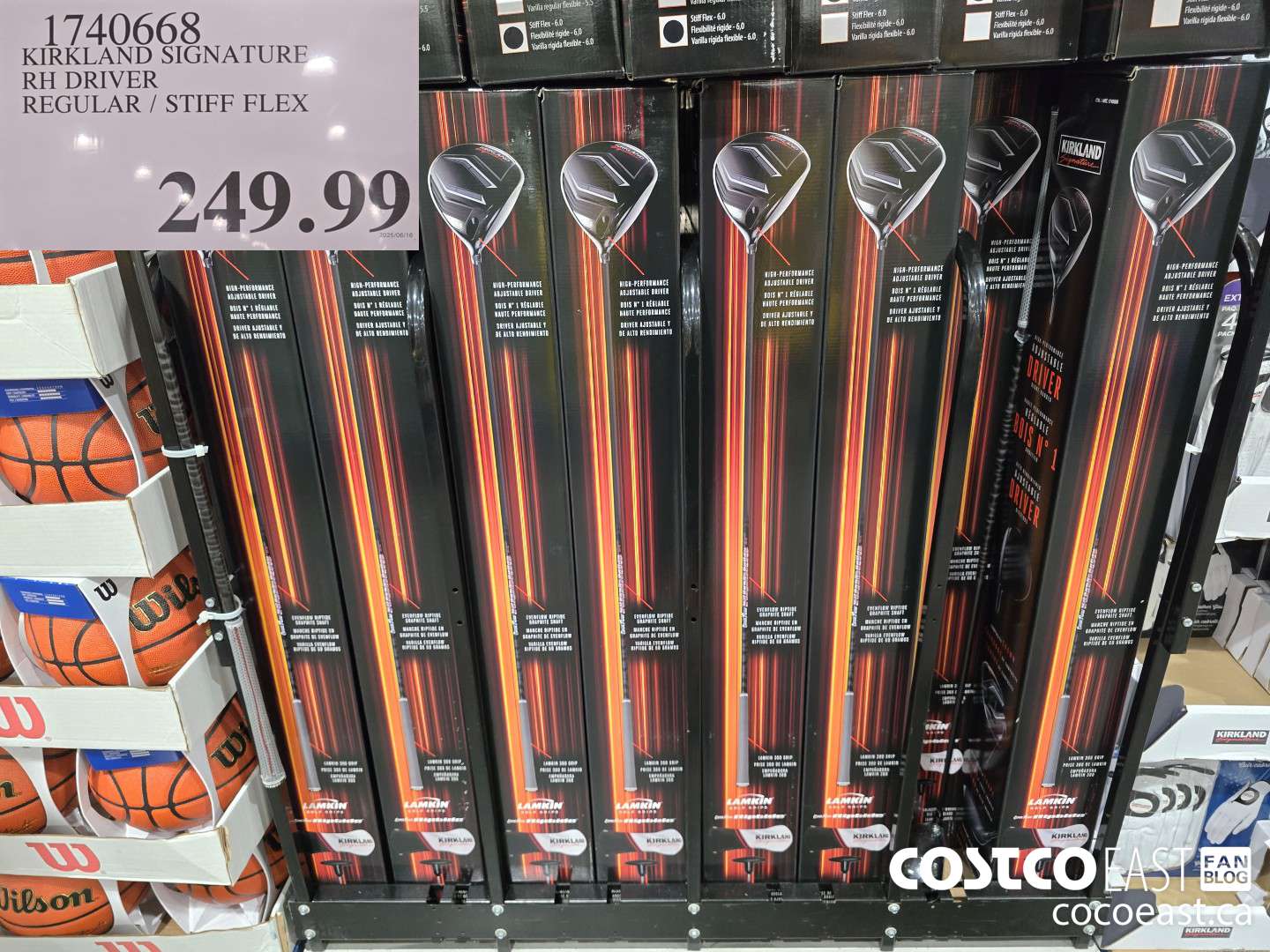 1740668 KIRKLAND SIGNATURE RH DRIVER REGULAR / STIFF FLEX $249.99