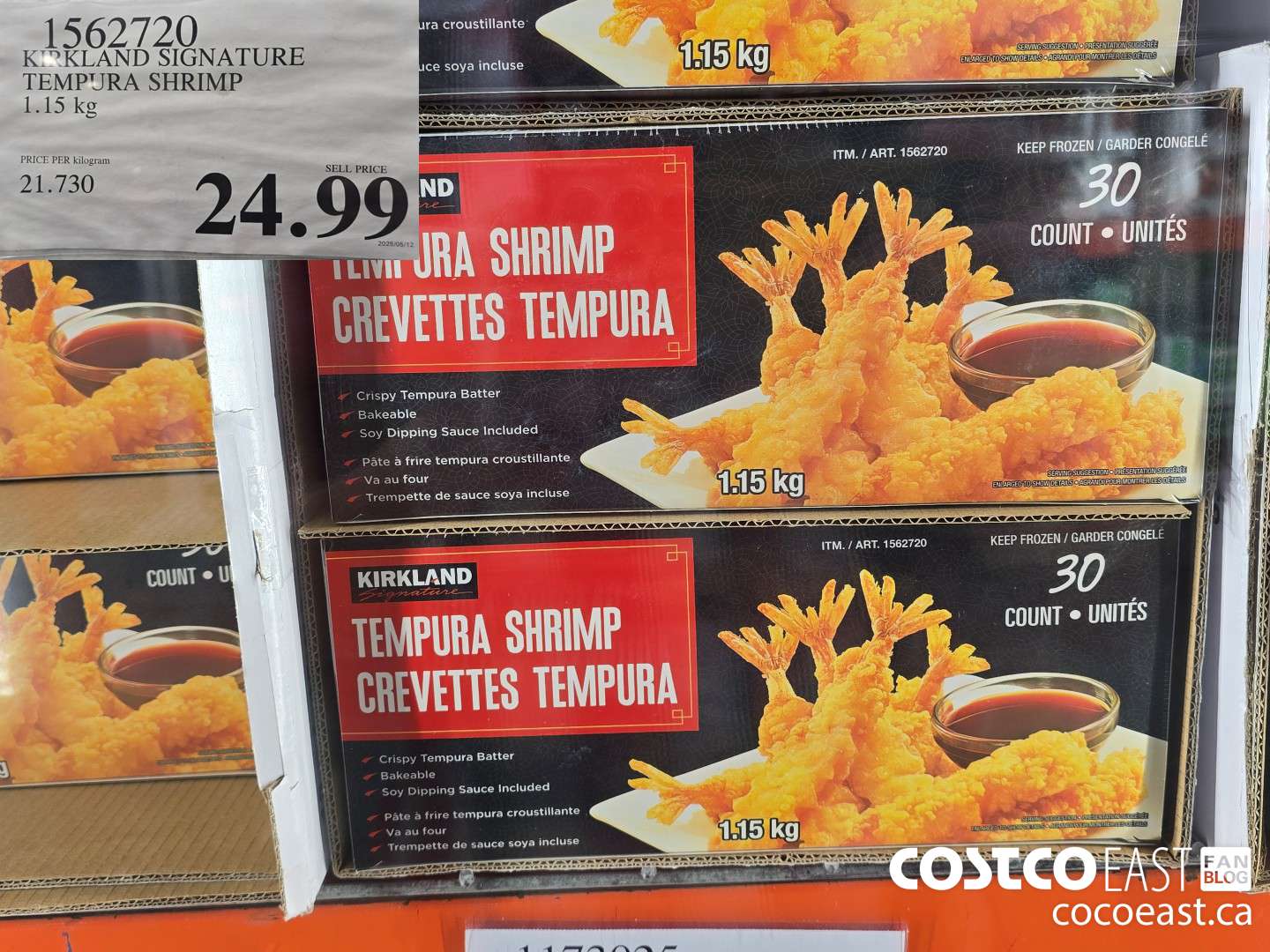 1562720 KIRKLAND SIGNATURE TEMPURA SHRIMP 1.15 KG $24.99
